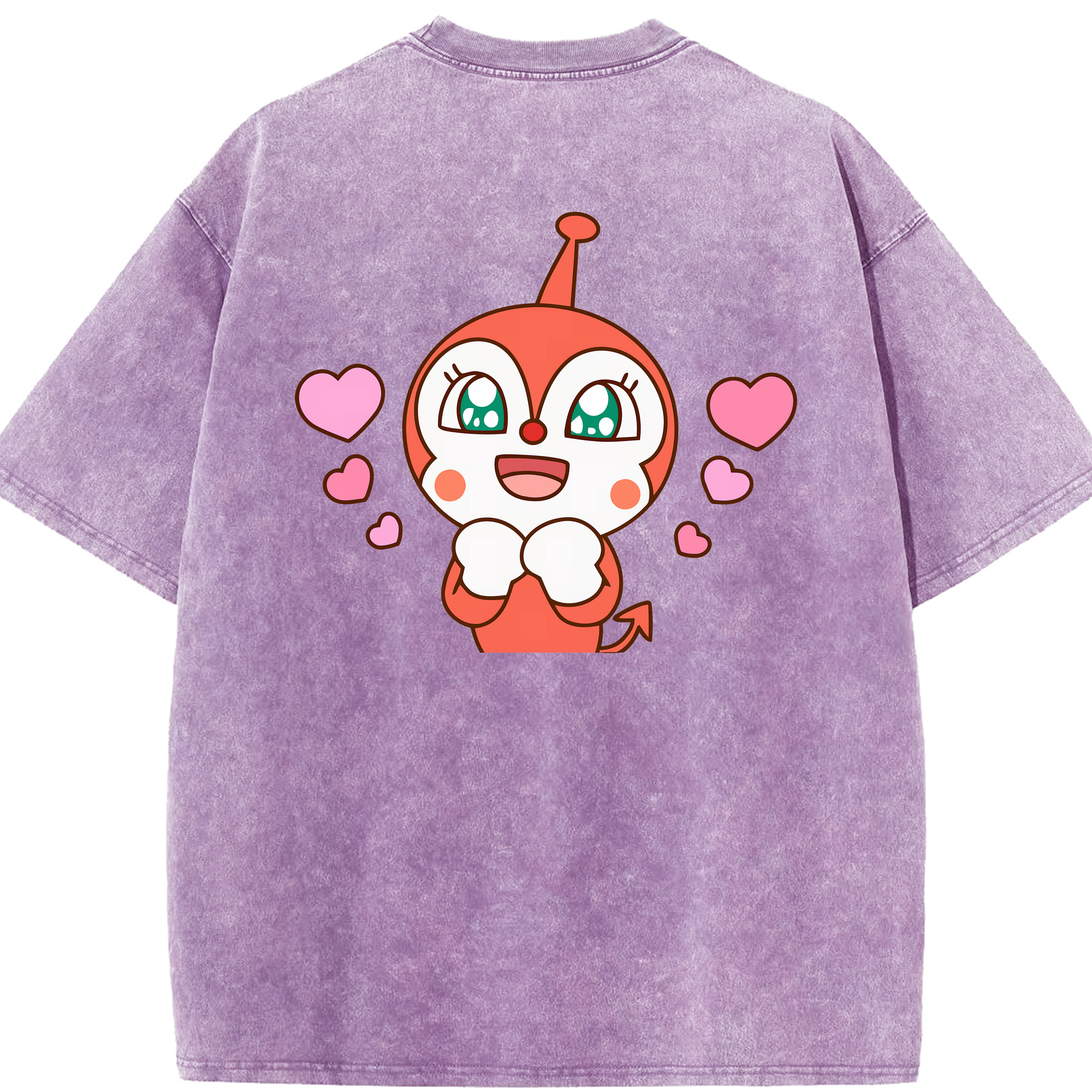 （画像用） アンパンマン Anpanman 綿100% ヴィンテージ風 半袖Tシャツ（背面プリント）