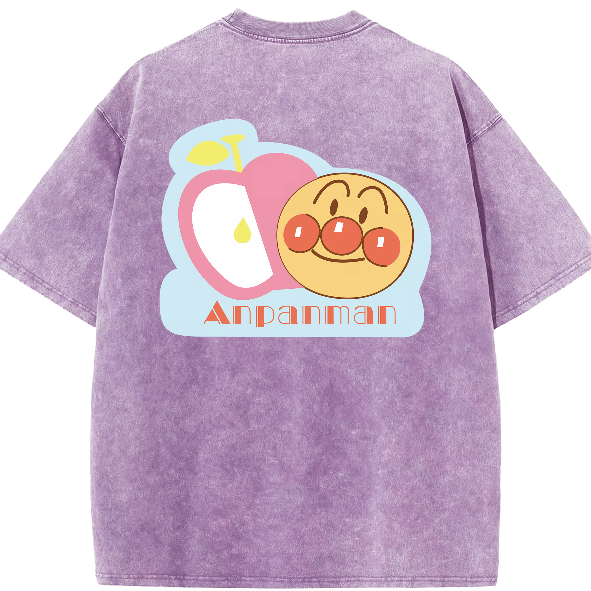 （画像用） アンパンマン Anpanman 綿100% ヴィンテージ風 半袖Tシャツ（背面プリント）