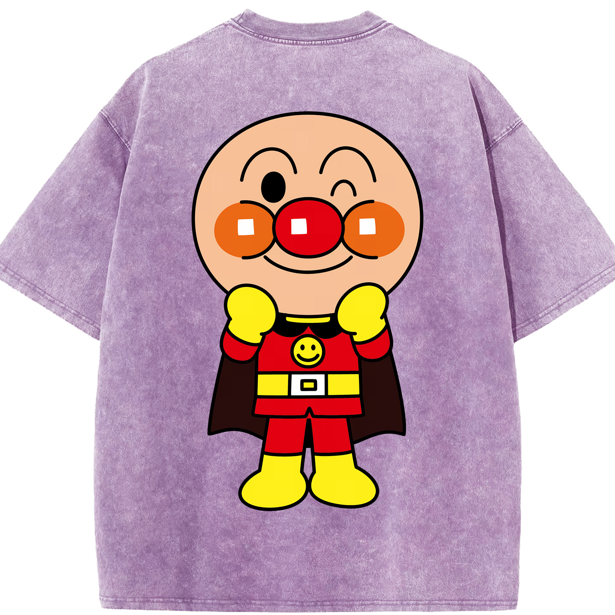（画像用） アンパンマン Anpanman 綿100% ヴィンテージ風 半袖Tシャツ（背面プリント）