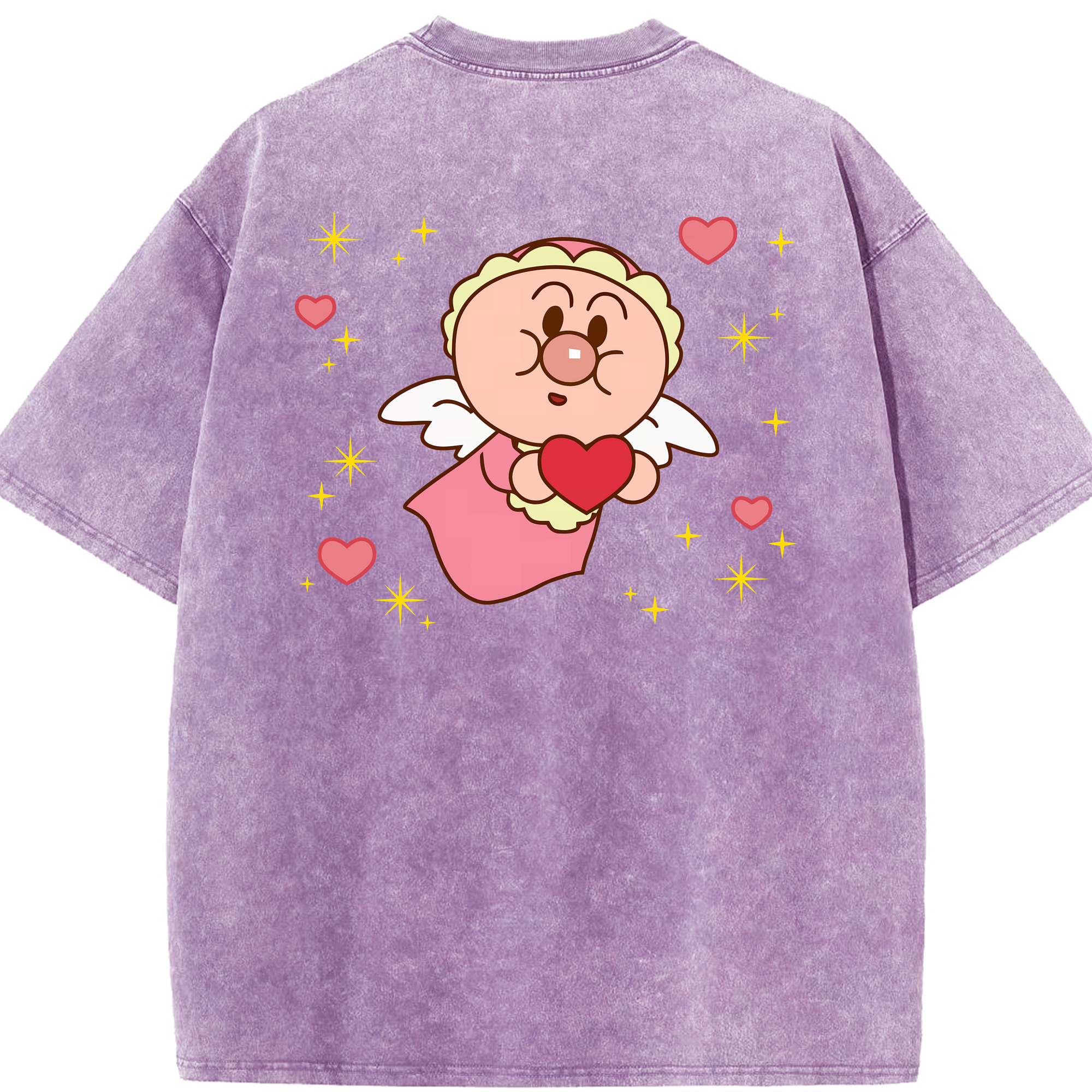 （画像用） アンパンマン Anpanman 綿100% ヴィンテージ風 半袖Tシャツ（背面プリント）