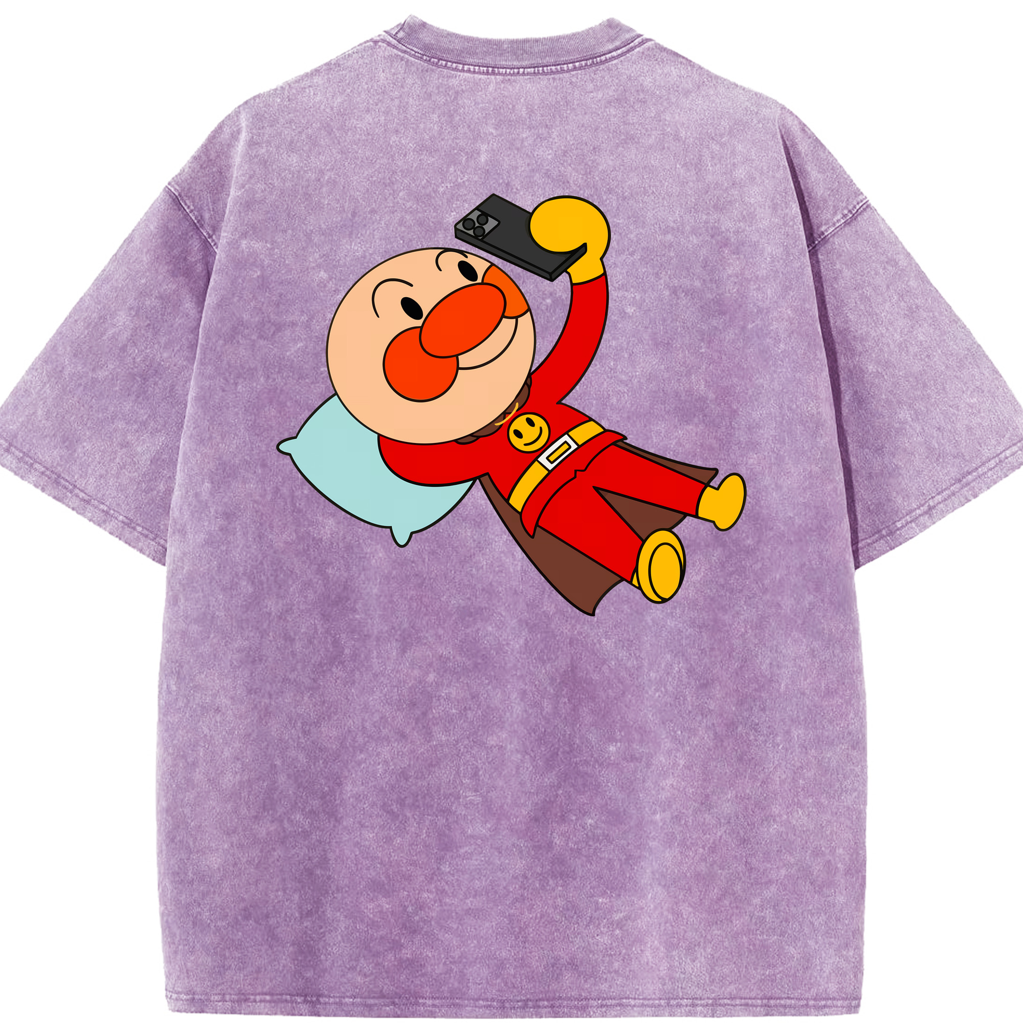 （画像用） アンパンマン Anpanman 綿100% ヴィンテージ風 半袖Tシャツ（背面プリント）