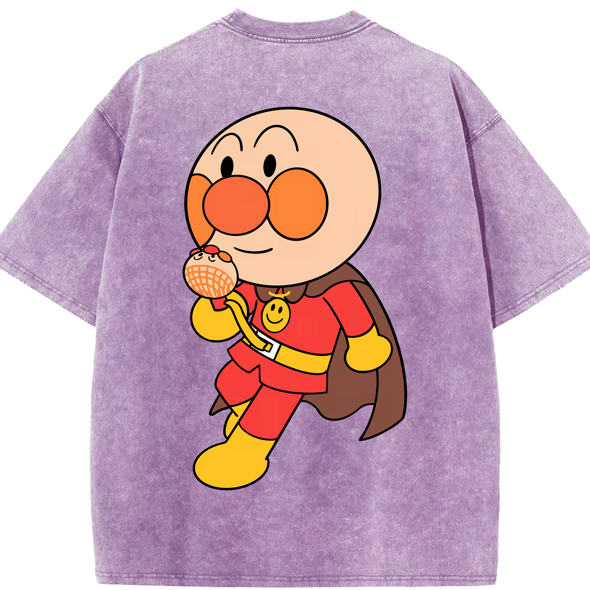 （画像用） アンパンマン Anpanman 綿100% ヴィンテージ風 半袖Tシャツ（背面プリント）