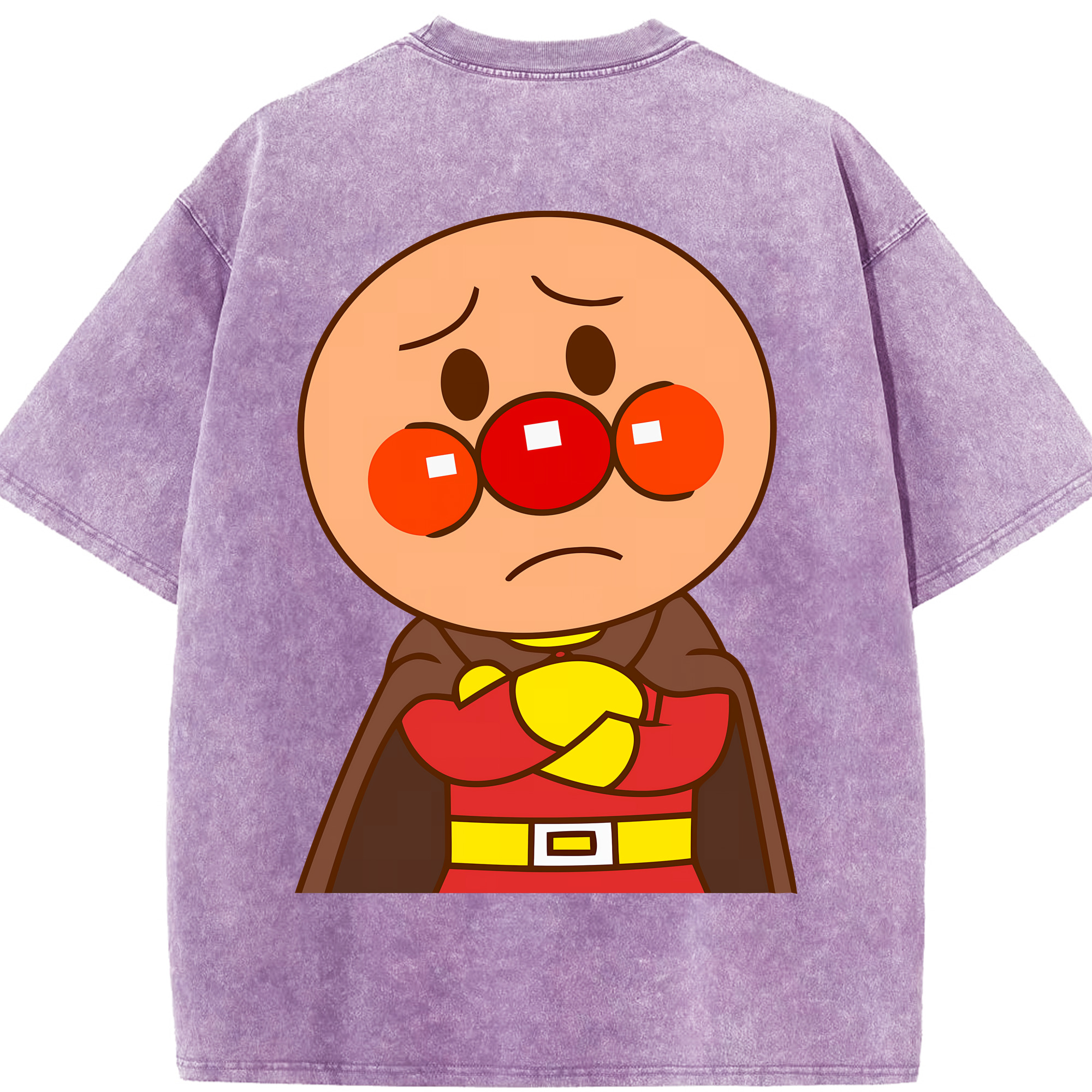 （画像用） アンパンマン Anpanman 綿100% ヴィンテージ風 半袖Tシャツ（背面プリント）