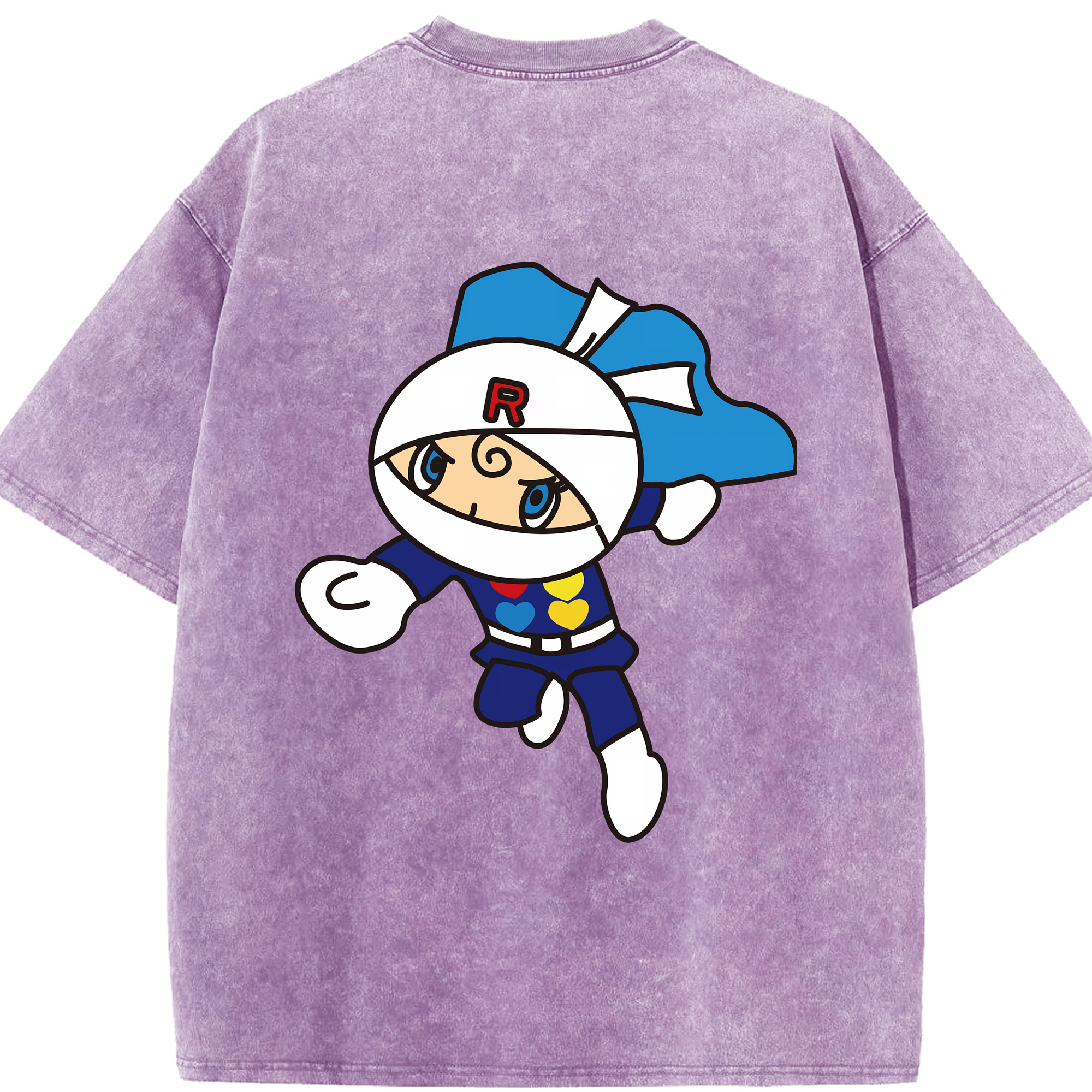 （画像用） アンパンマン Anpanman 綿100% ヴィンテージ風 半袖Tシャツ（背面プリント）
