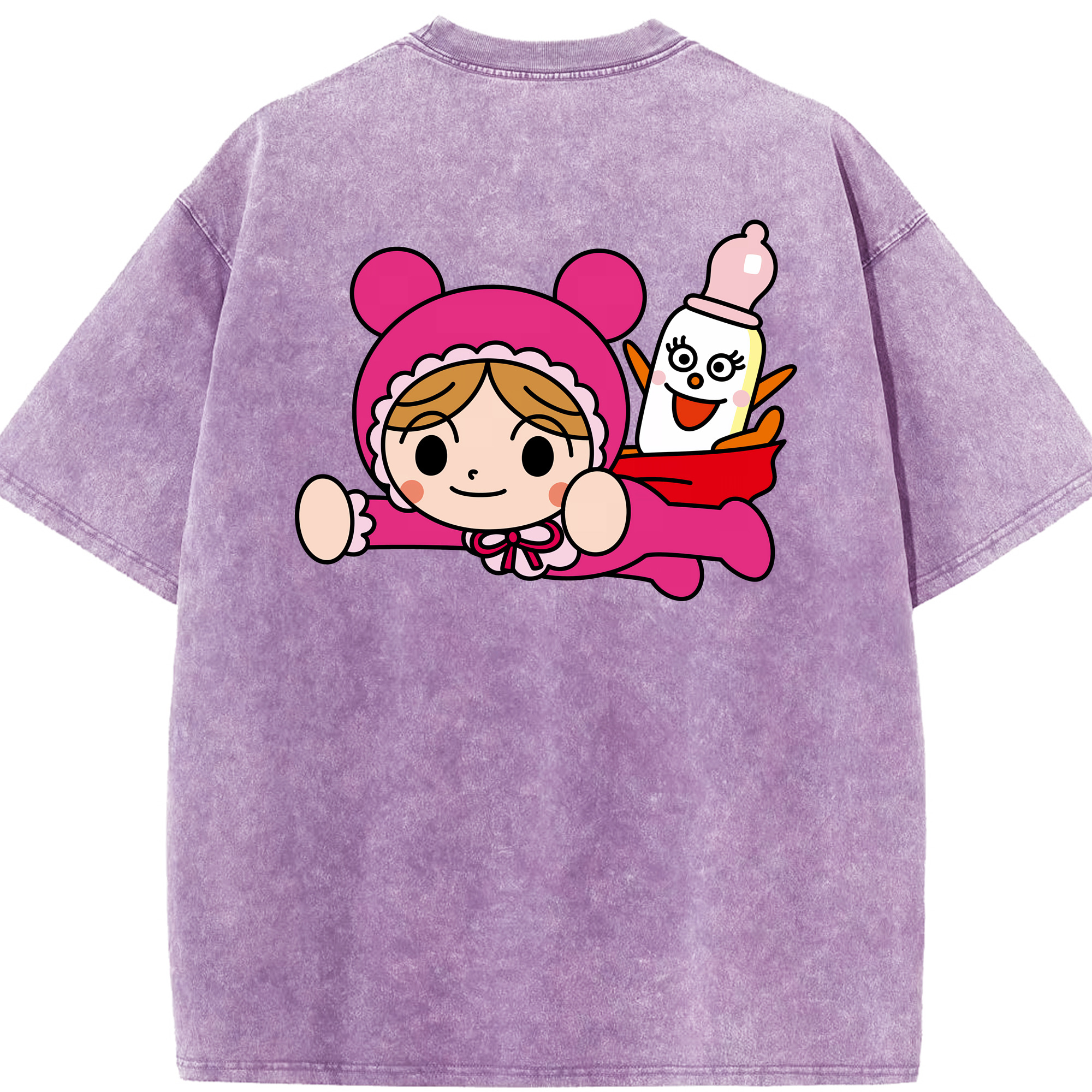（画像用） アンパンマン Anpanman 綿100% ヴィンテージ風 半袖Tシャツ（背面プリント）