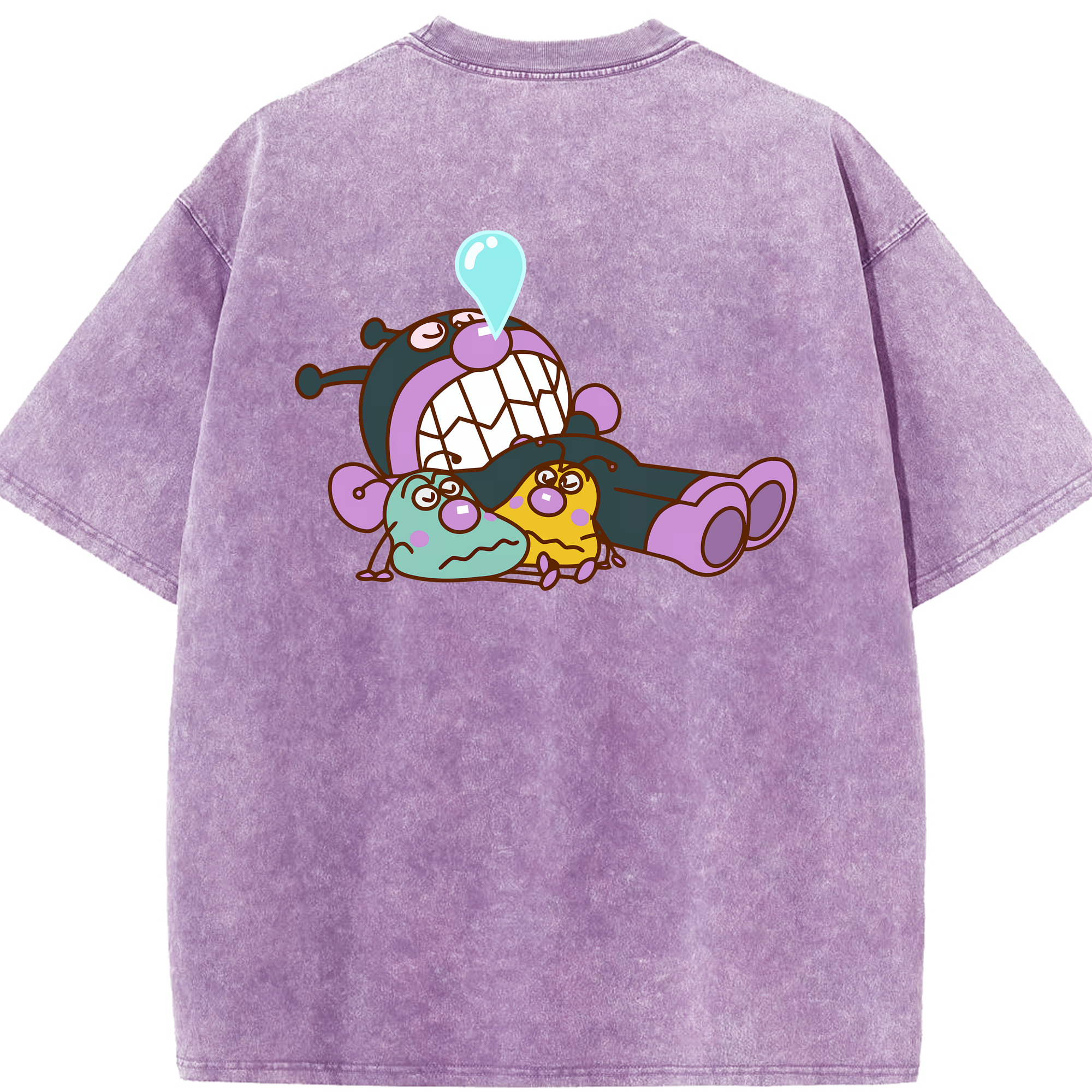 （画像用） アンパンマン Anpanman 綿100% ヴィンテージ風 半袖Tシャツ（背面プリント）
