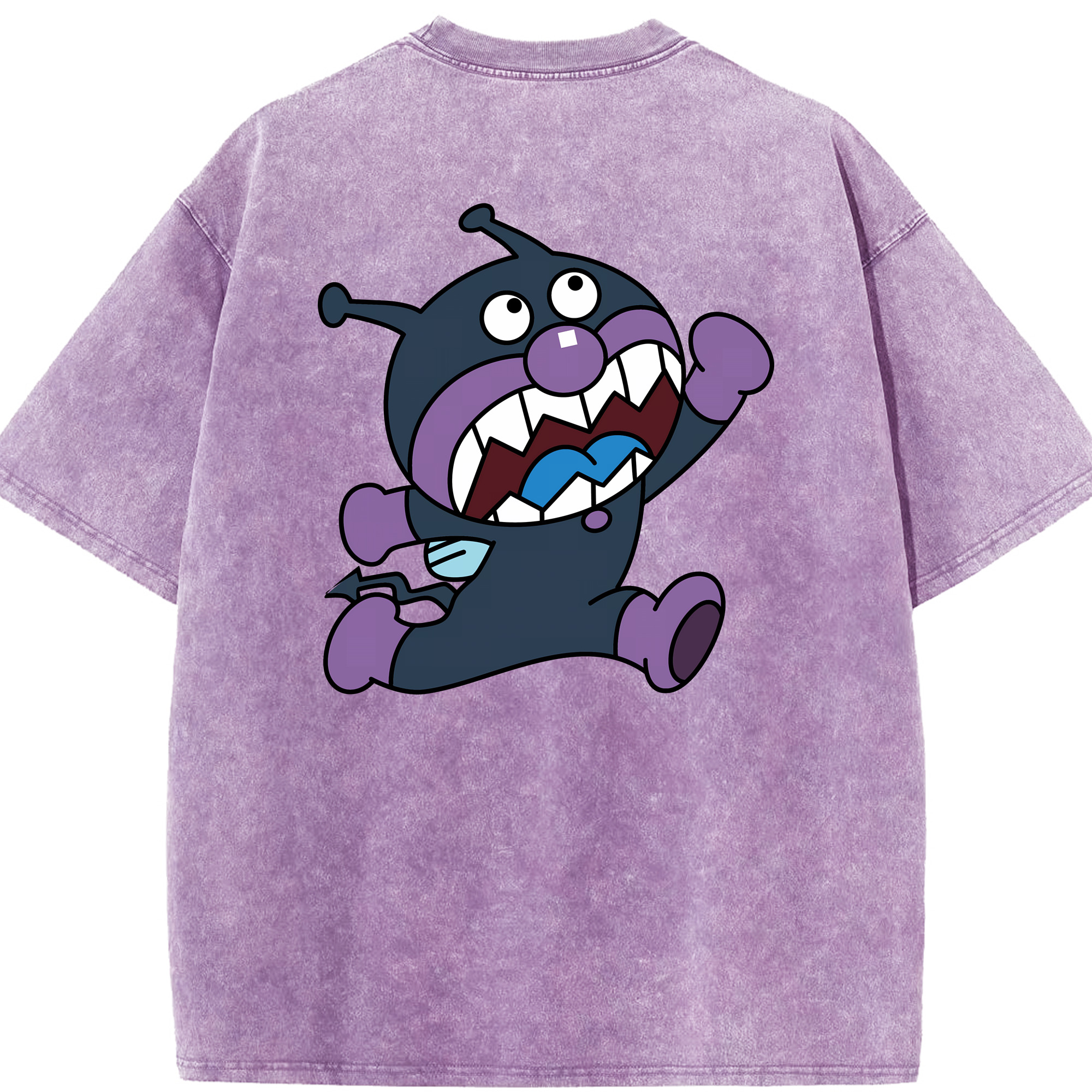 （画像用） アンパンマン Anpanman 綿100% ヴィンテージ風 半袖Tシャツ（背面プリント）