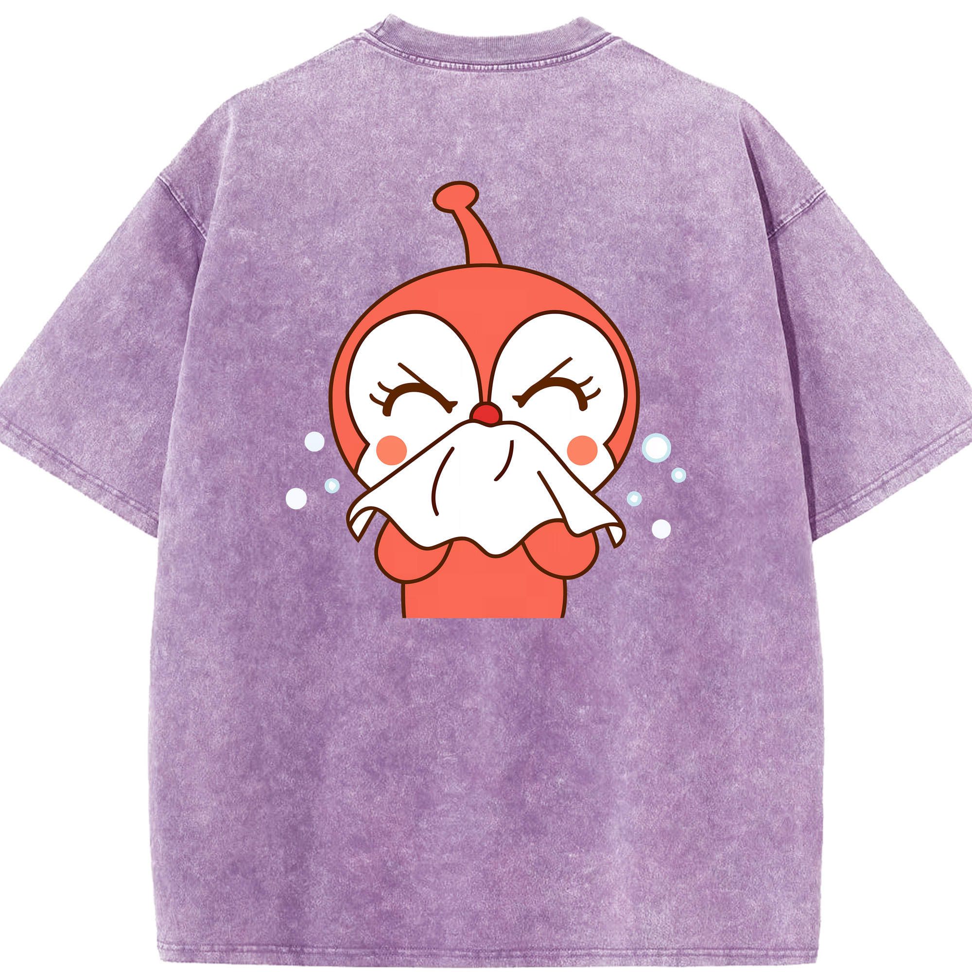 （画像用） アンパンマン Anpanman 綿100% ヴィンテージ風 半袖Tシャツ（背面プリント）