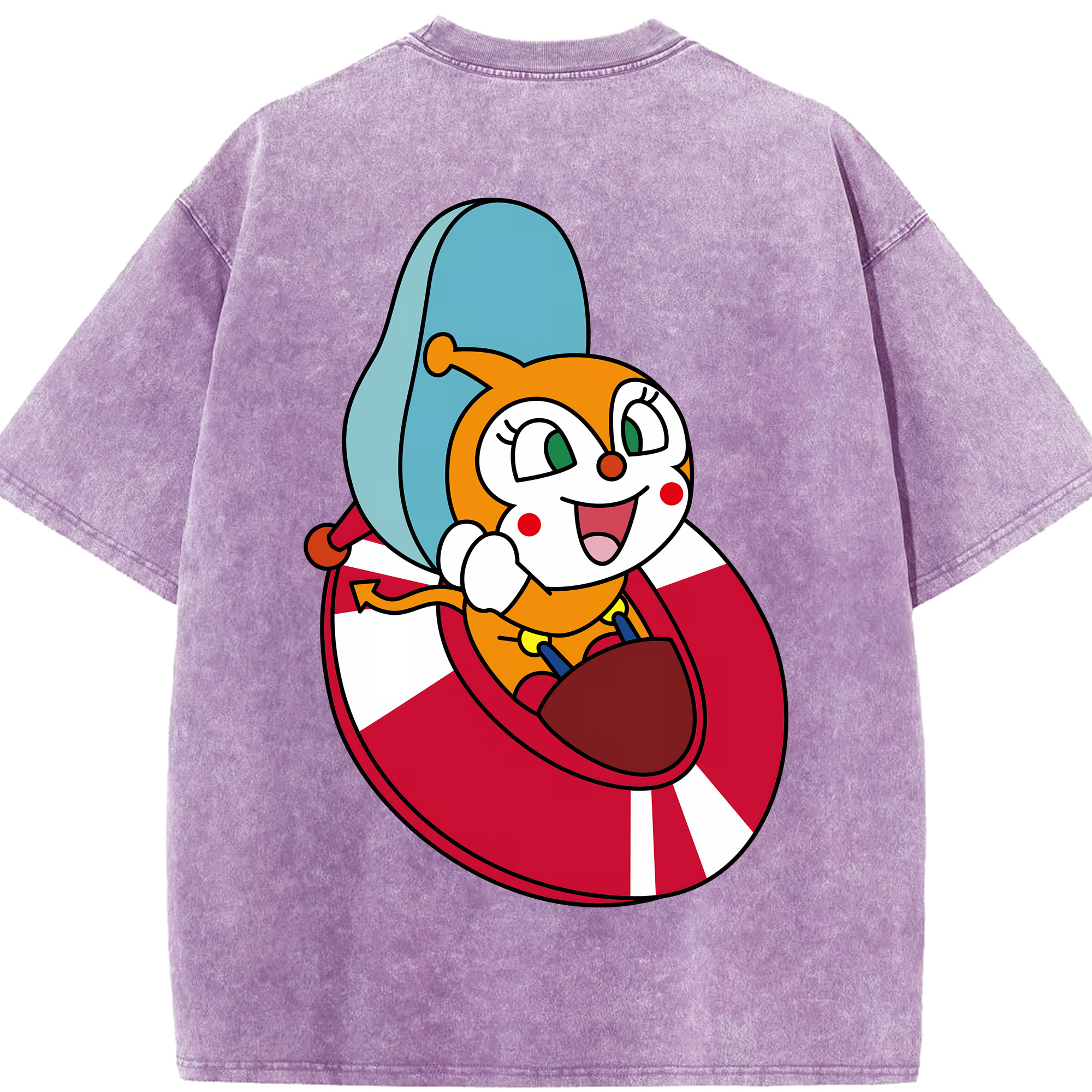 （画像用） アンパンマン Anpanman 綿100% ヴィンテージ風 半袖Tシャツ（背面プリント）