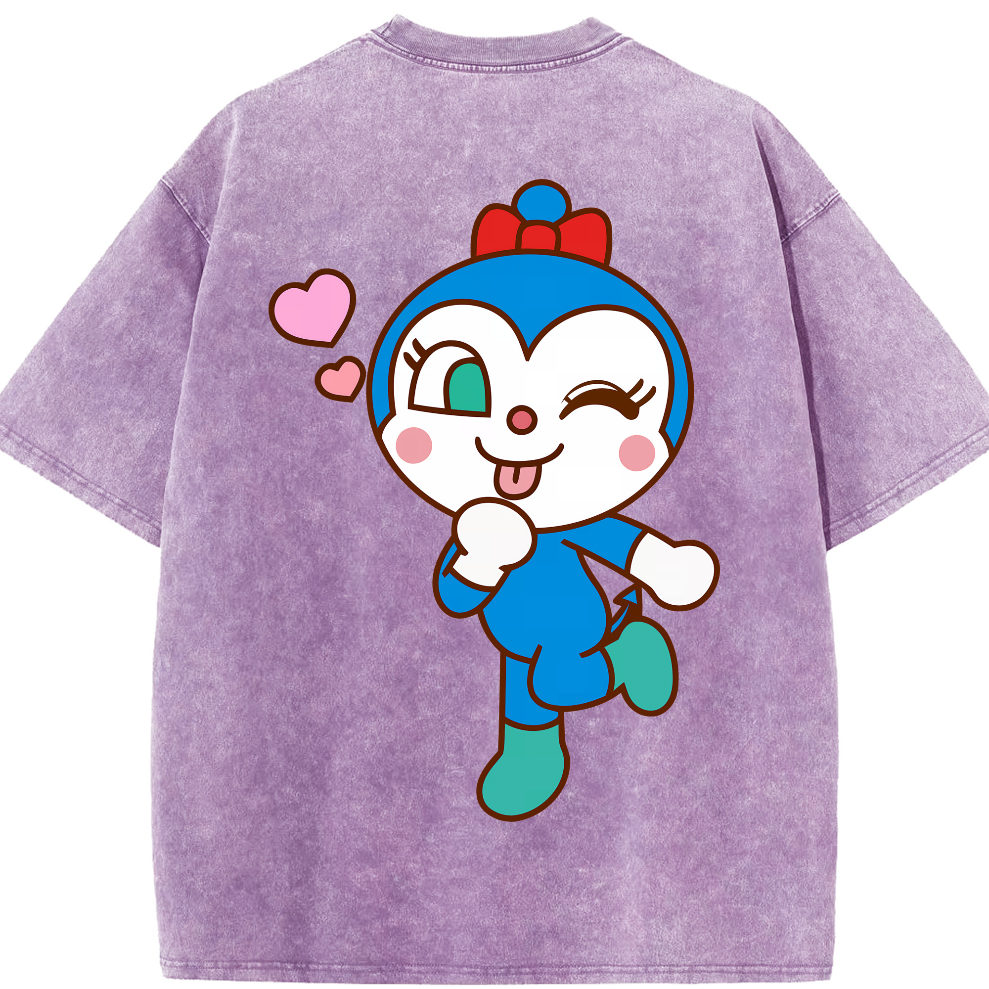 （画像用） アンパンマン Anpanman 綿100% ヴィンテージ風 半袖Tシャツ（背面プリント）