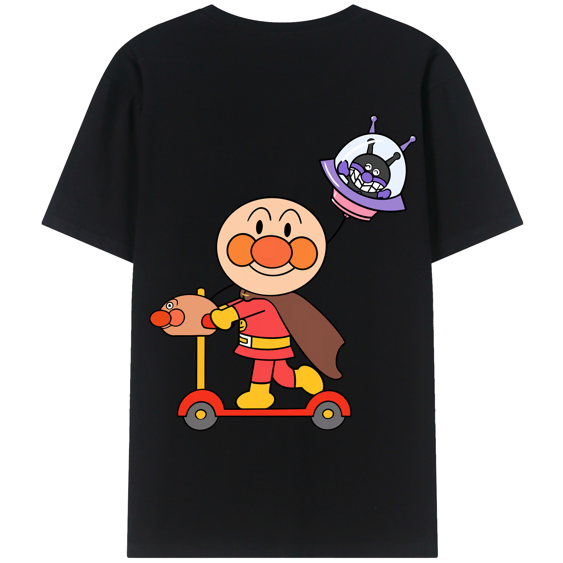 （画像用） アンパンマン Anpanman 綿100％ メンズ半袖Tシャツ（バックプリント） 通気性