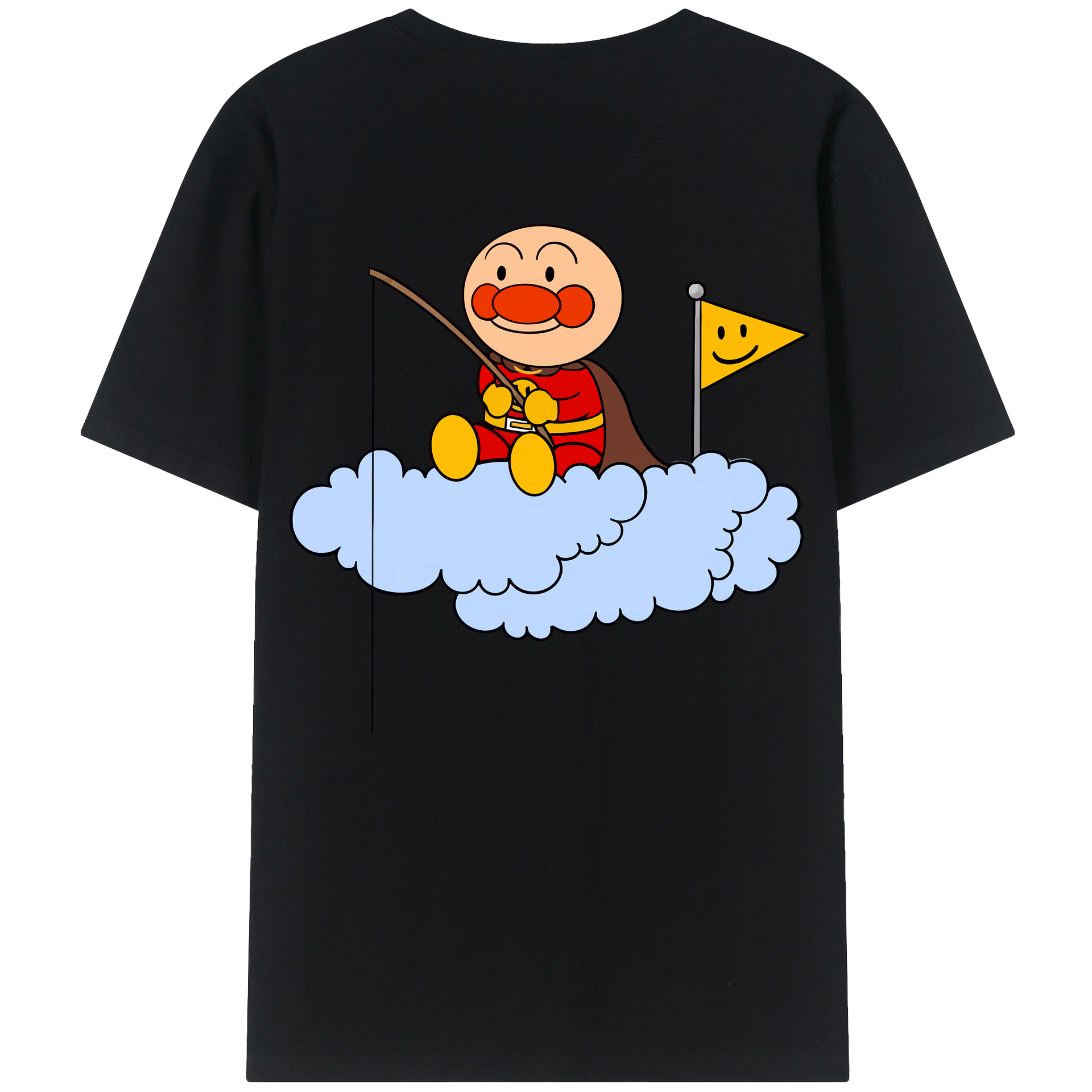 （画像用） アンパンマン Anpanman 綿100％ メンズ半袖Tシャツ（バックプリント） 通気性