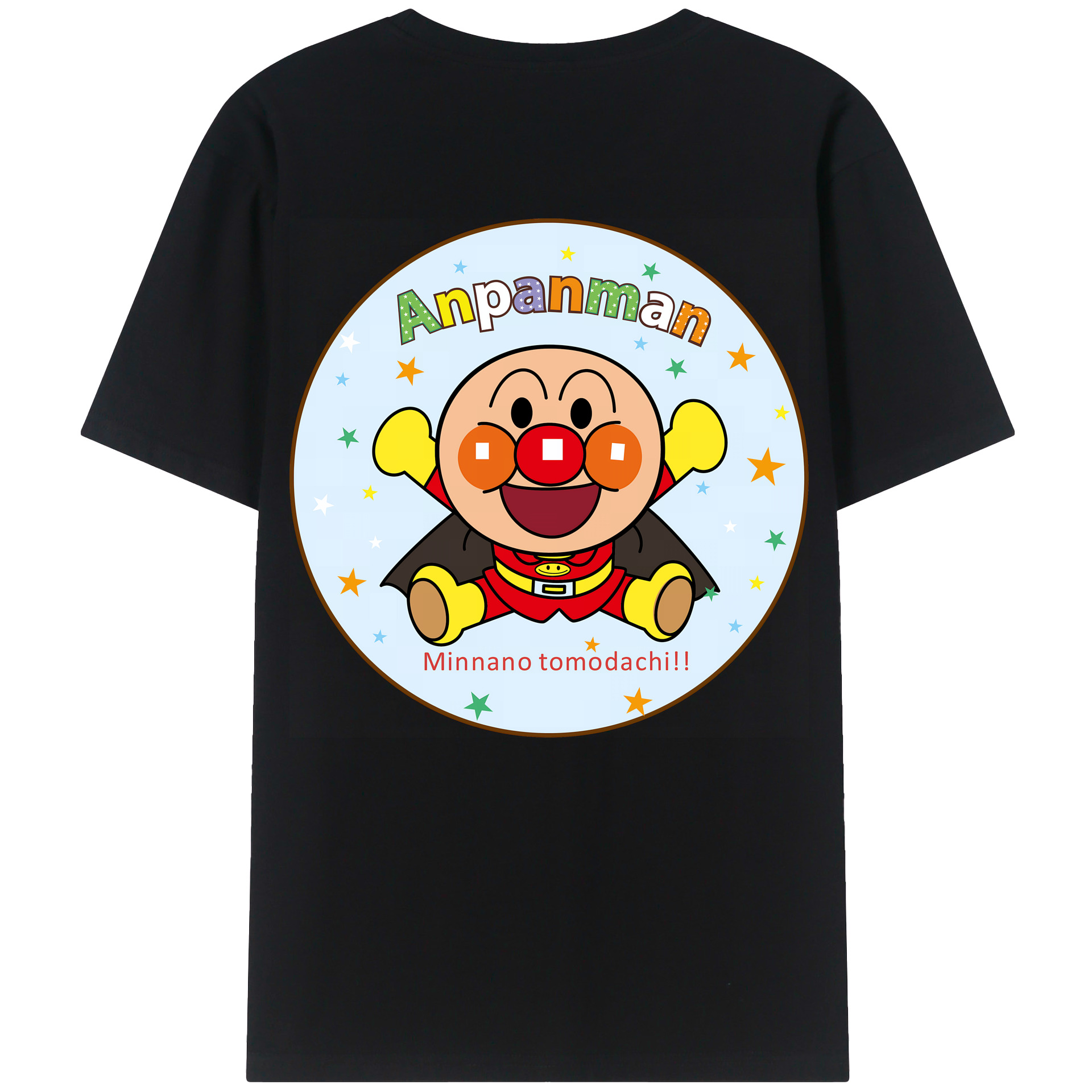 （画像用） アンパンマン Anpanman 綿100％ メンズ半袖Tシャツ（バックプリント） 通気性
