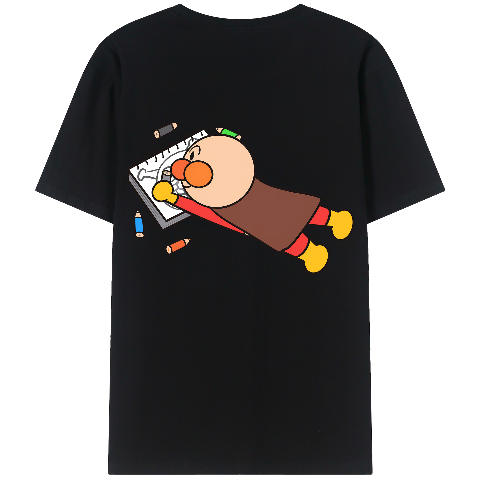 （画像用） アンパンマン Anpanman 綿100％ メンズ半袖Tシャツ（バックプリント） 通気性