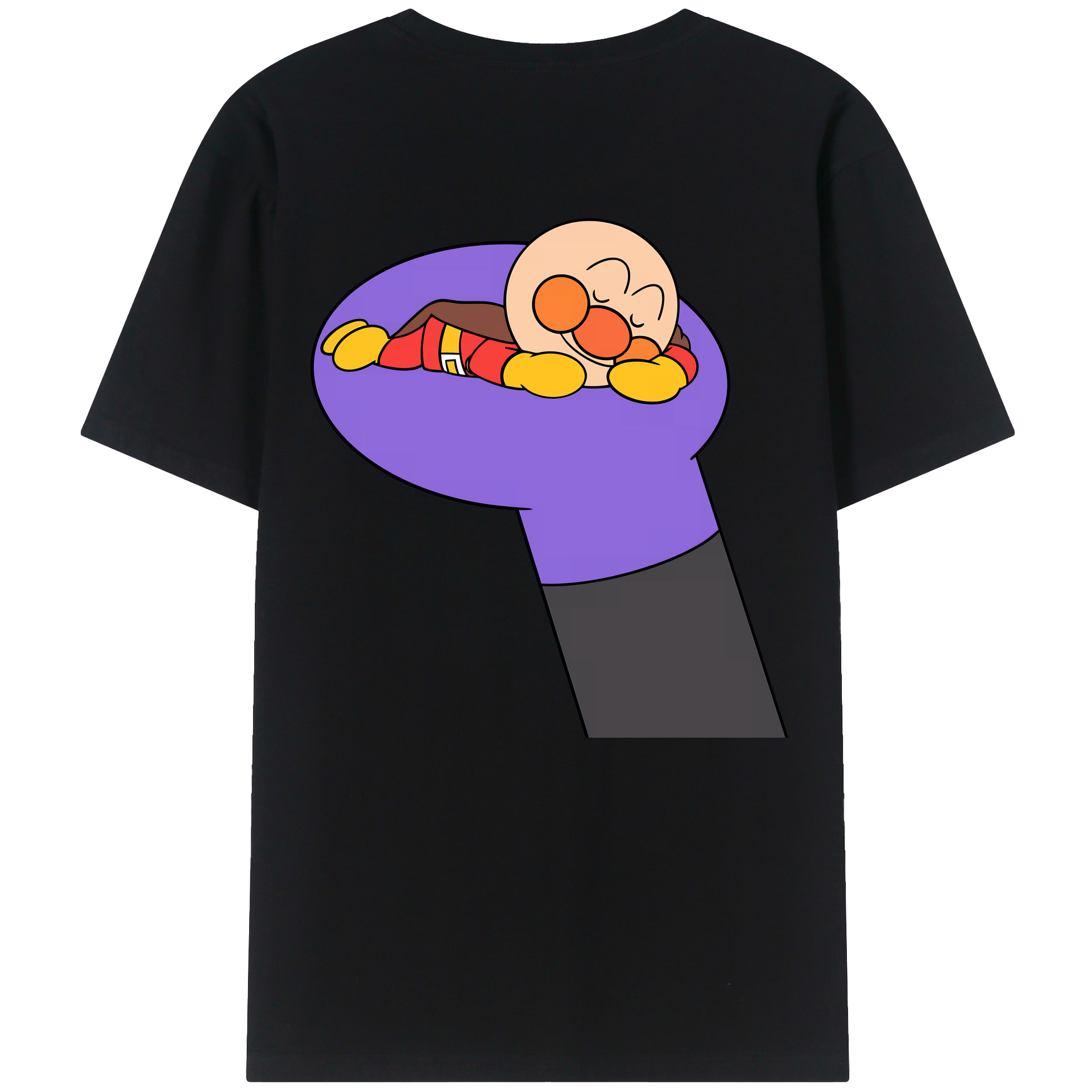 （画像用） アンパンマン Anpanman 綿100％ メンズ半袖Tシャツ（バックプリント） 通気性