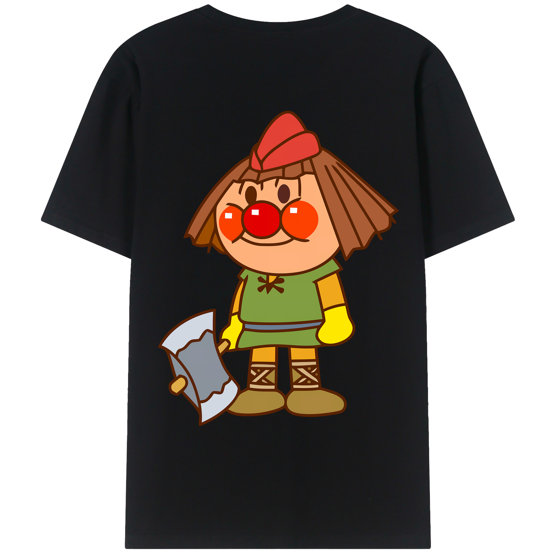 （画像用） アンパンマン Anpanman 綿100％ メンズ半袖Tシャツ（バックプリント） 通気性