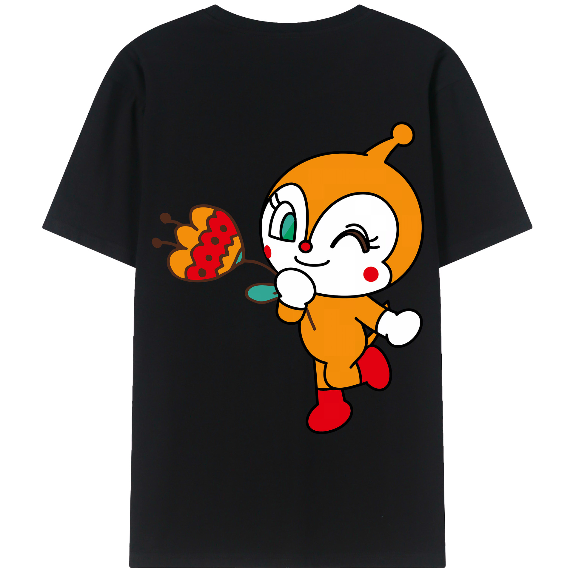 （画像用） アンパンマン Anpanman 綿100％ メンズ半袖Tシャツ（バックプリント） 通気性
