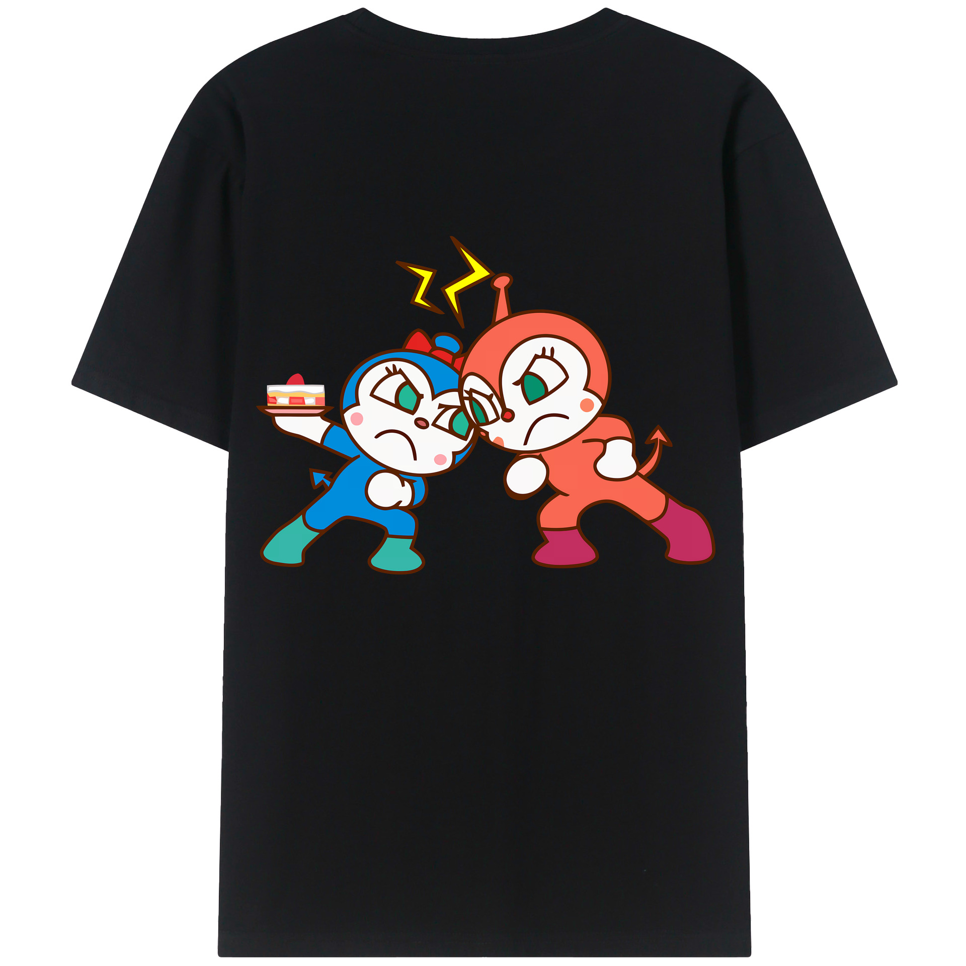 （画像用） アンパンマン Anpanman 綿100％ メンズ半袖Tシャツ（バックプリント） 通気性