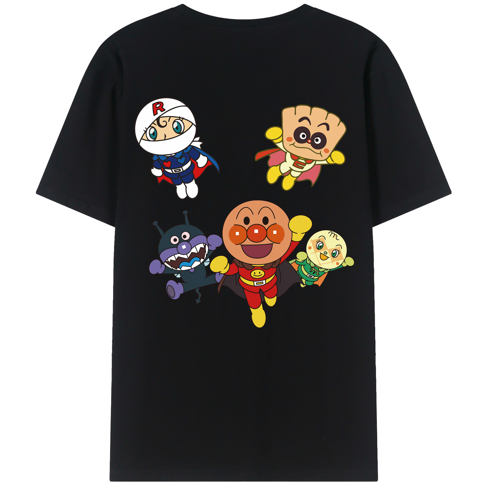 （画像用） アンパンマン Anpanman 綿100％ メンズ半袖Tシャツ（バックプリント） 通気性