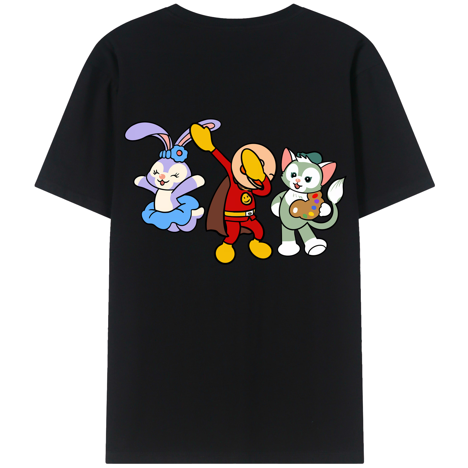 （画像用） アンパンマン Anpanman 綿100％ メンズ半袖Tシャツ（バックプリント） 通気性