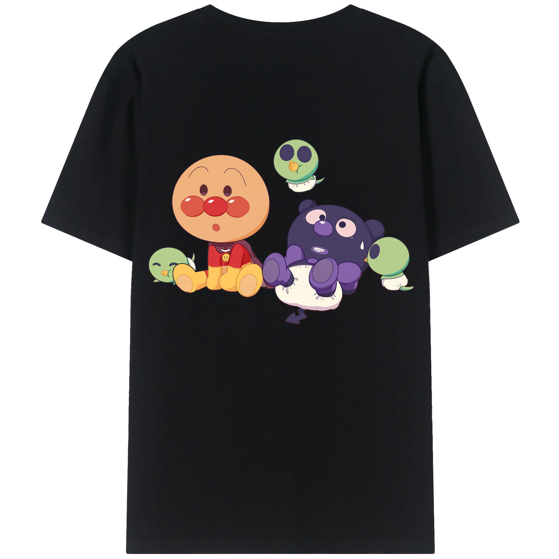 （画像用） アンパンマン Anpanman 綿100％ メンズ半袖Tシャツ（バックプリント） 通気性