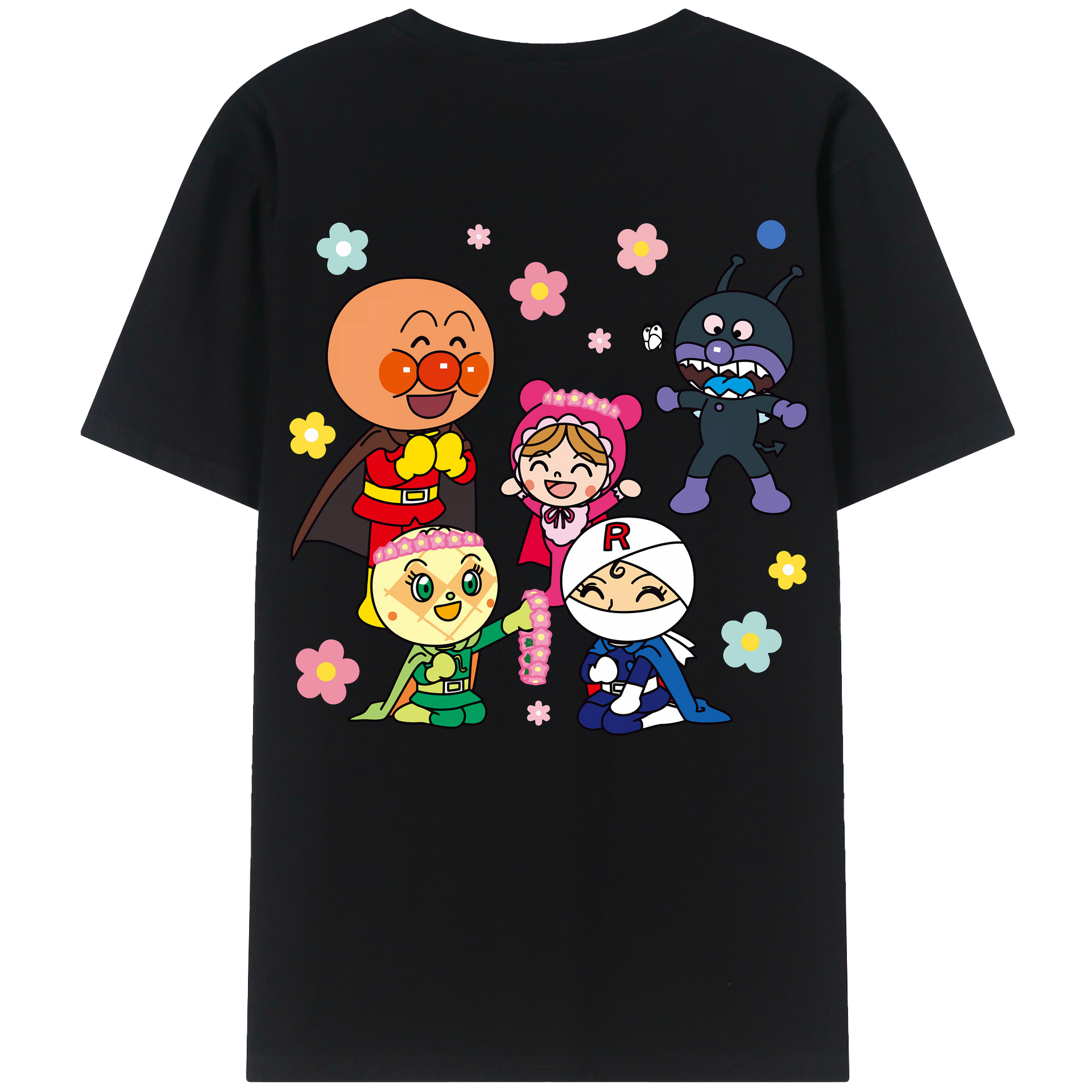 （画像用） アンパンマン Anpanman 綿100％ メンズ半袖Tシャツ（バックプリント） 通気性