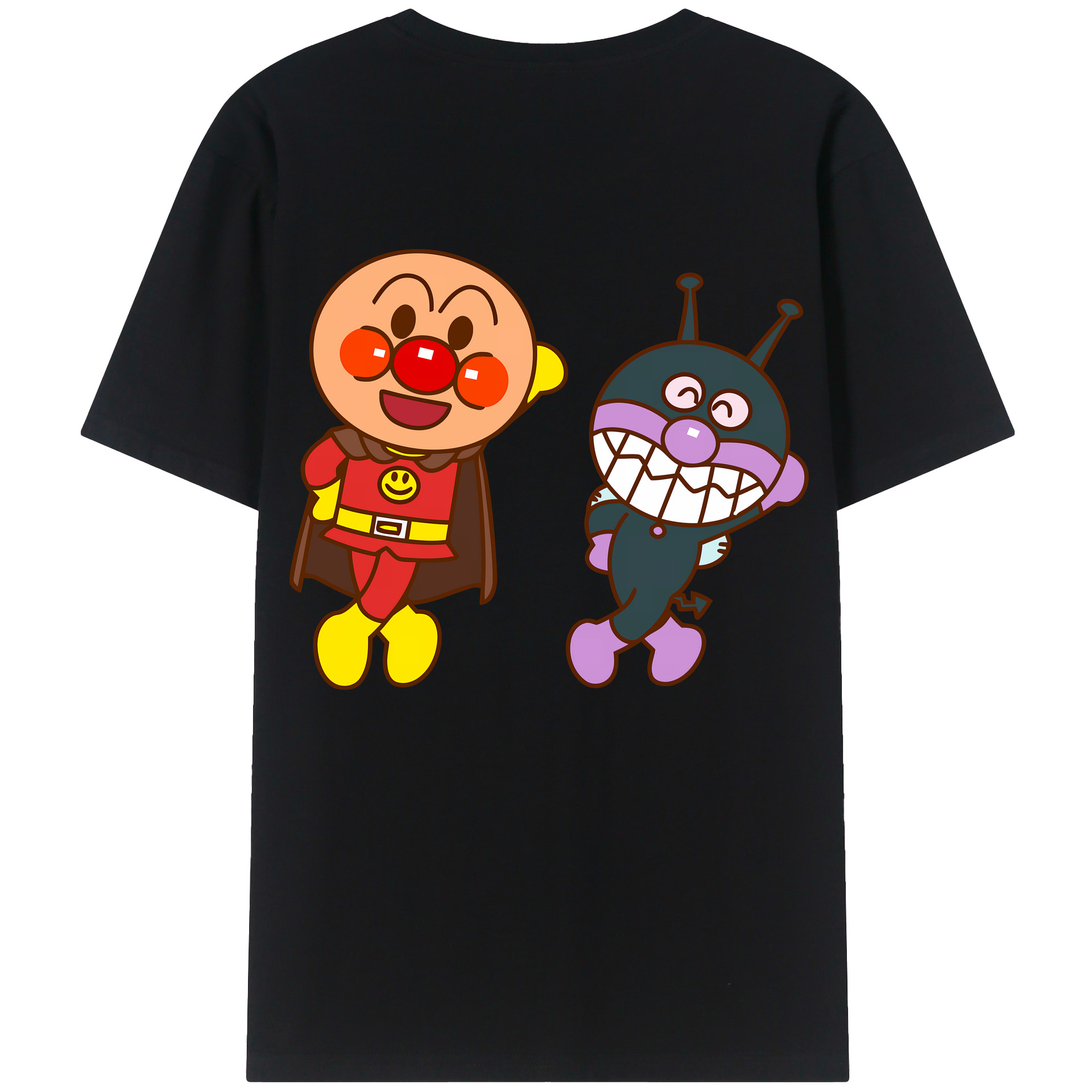 （画像用） アンパンマン Anpanman 綿100％ メンズ半袖Tシャツ（バックプリント） 通気性