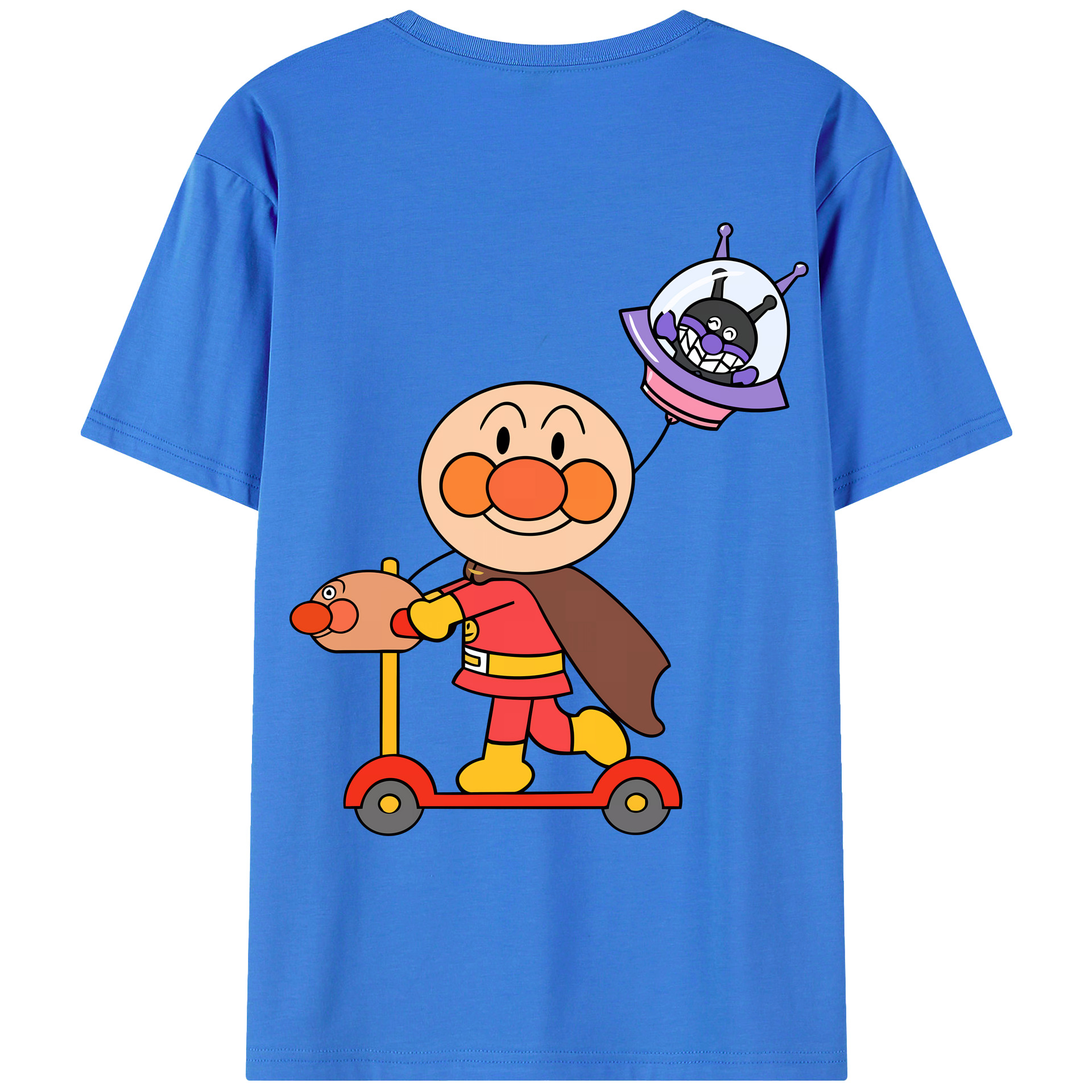（画像用） アンパンマン Anpanman 綿100％ メンズ半袖Tシャツ（バックプリント） 通気性