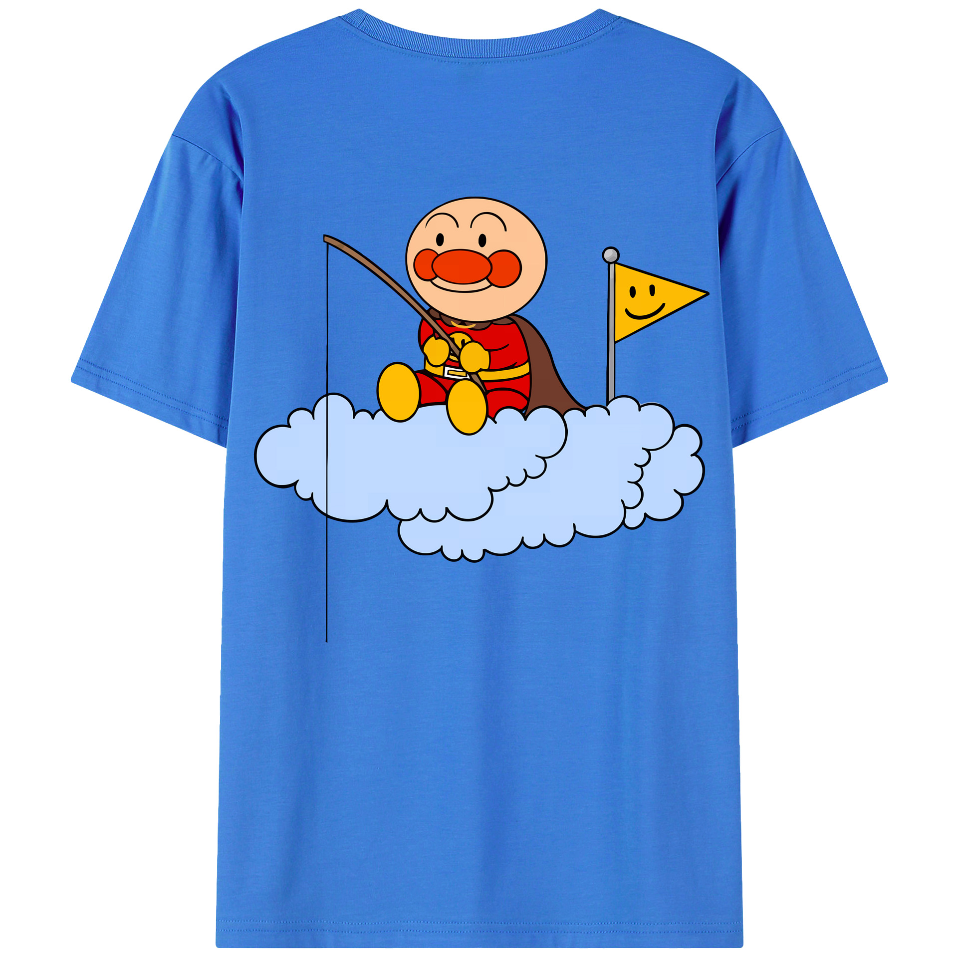 （画像用） アンパンマン Anpanman 綿100％ メンズ半袖Tシャツ（バックプリント） 通気性