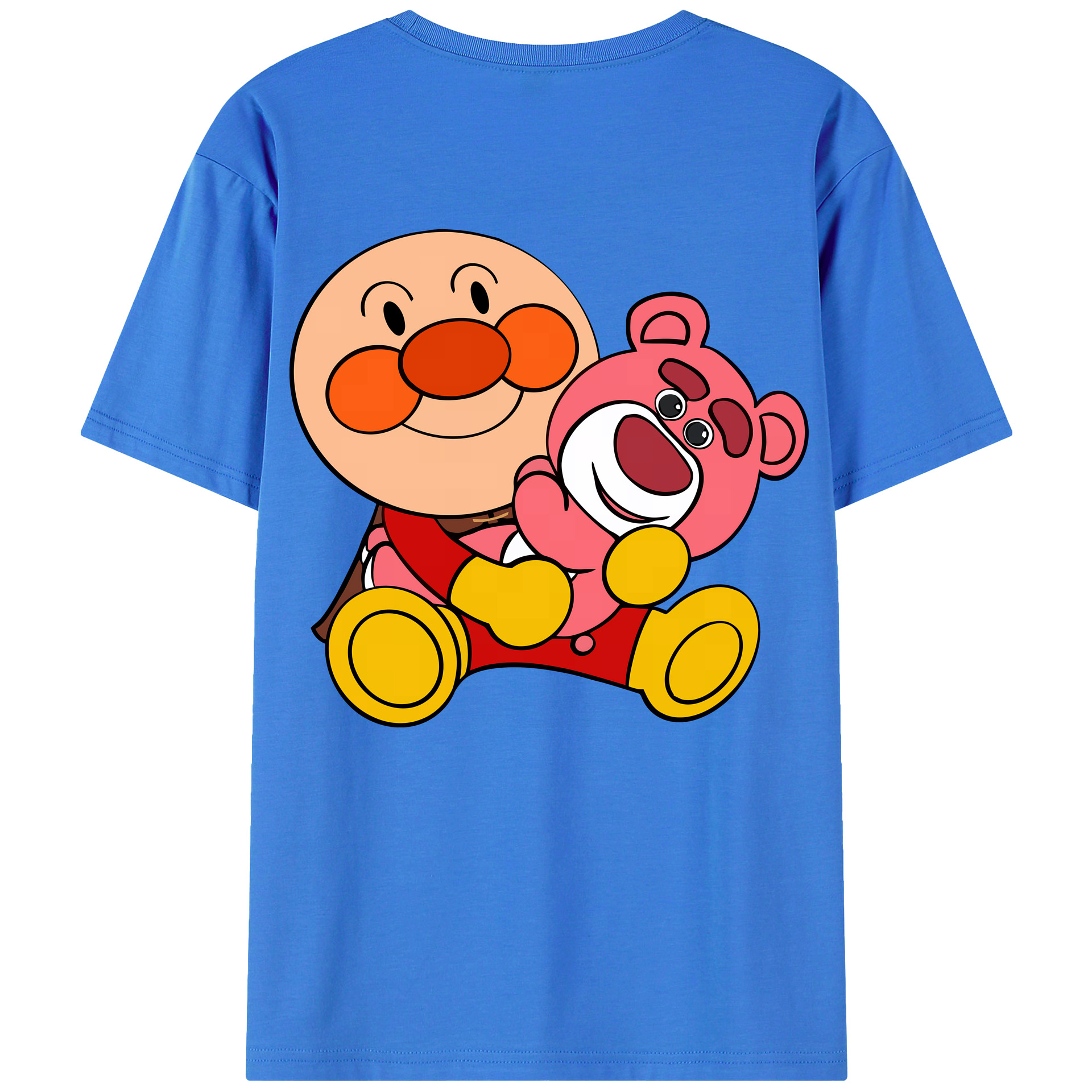 （画像用） アンパンマン Anpanman 綿100％ メンズ半袖Tシャツ（バックプリント） 通気性