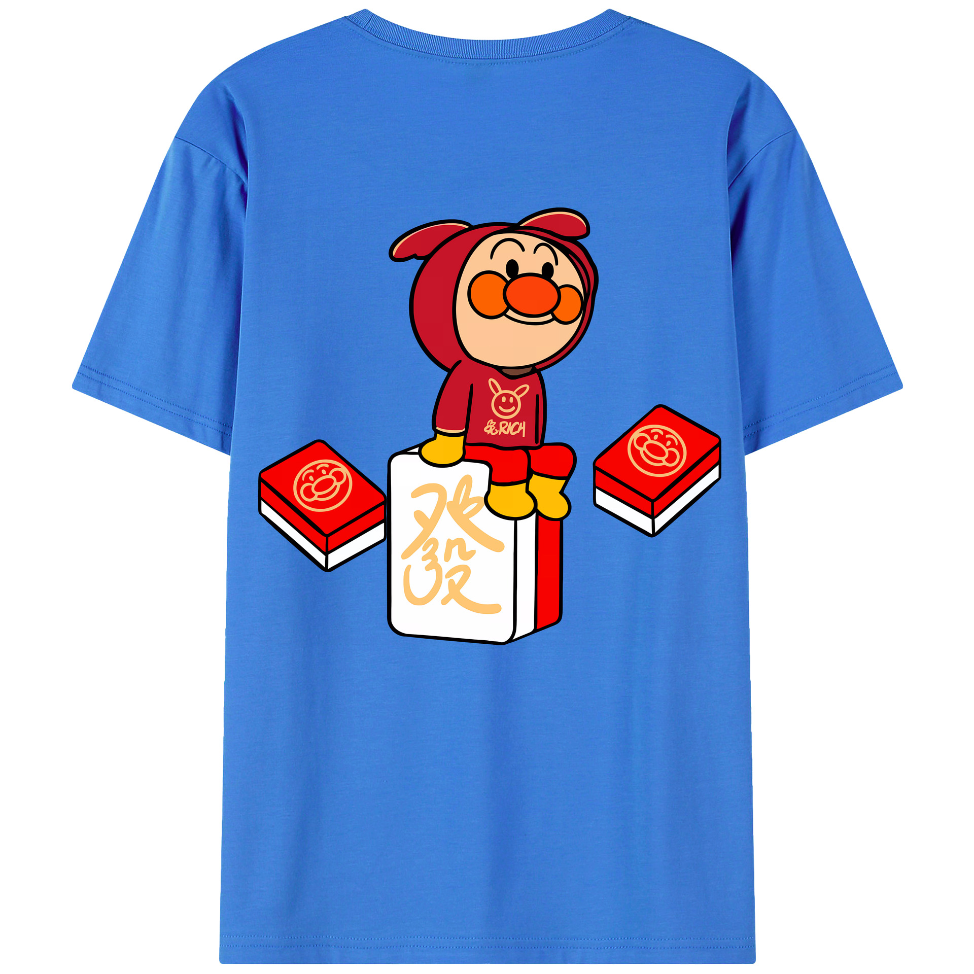（画像用） アンパンマン Anpanman 綿100％ メンズ半袖Tシャツ（バックプリント） 通気性