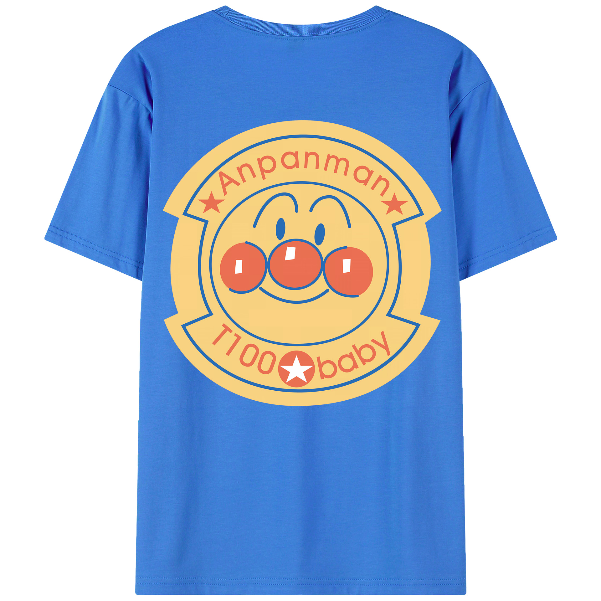 （画像用） アンパンマン Anpanman 綿100％ メンズ半袖Tシャツ（バックプリント） 通気性