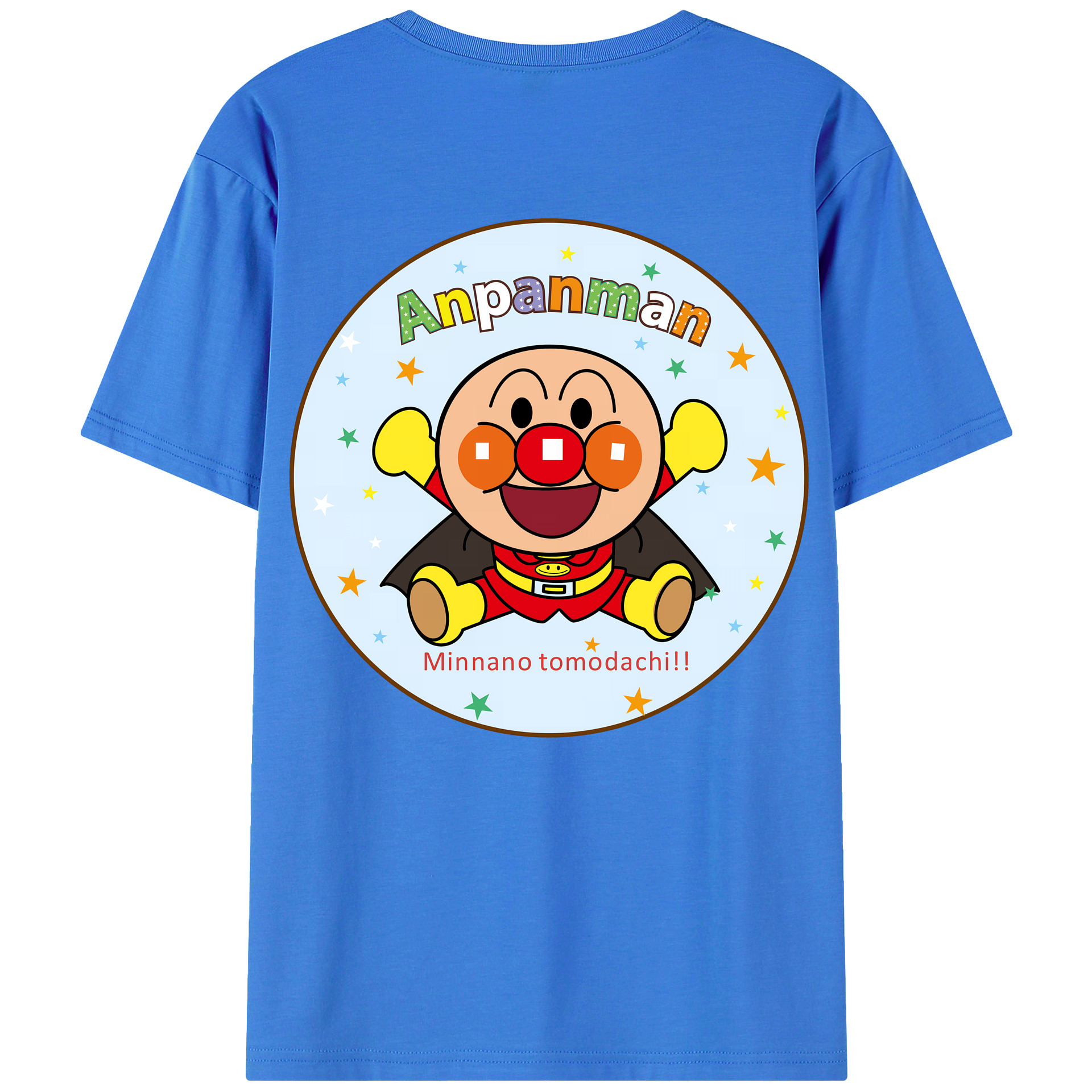 （画像用） アンパンマン Anpanman 綿100％ メンズ半袖Tシャツ（バックプリント） 通気性