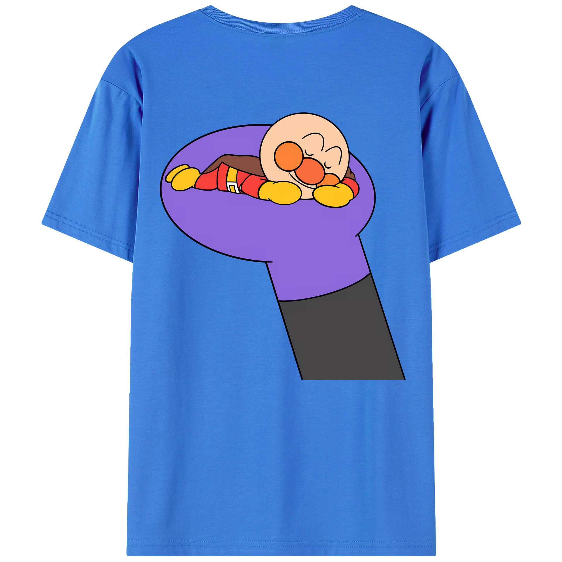 （画像用） アンパンマン Anpanman 綿100％ メンズ半袖Tシャツ（バックプリント） 通気性