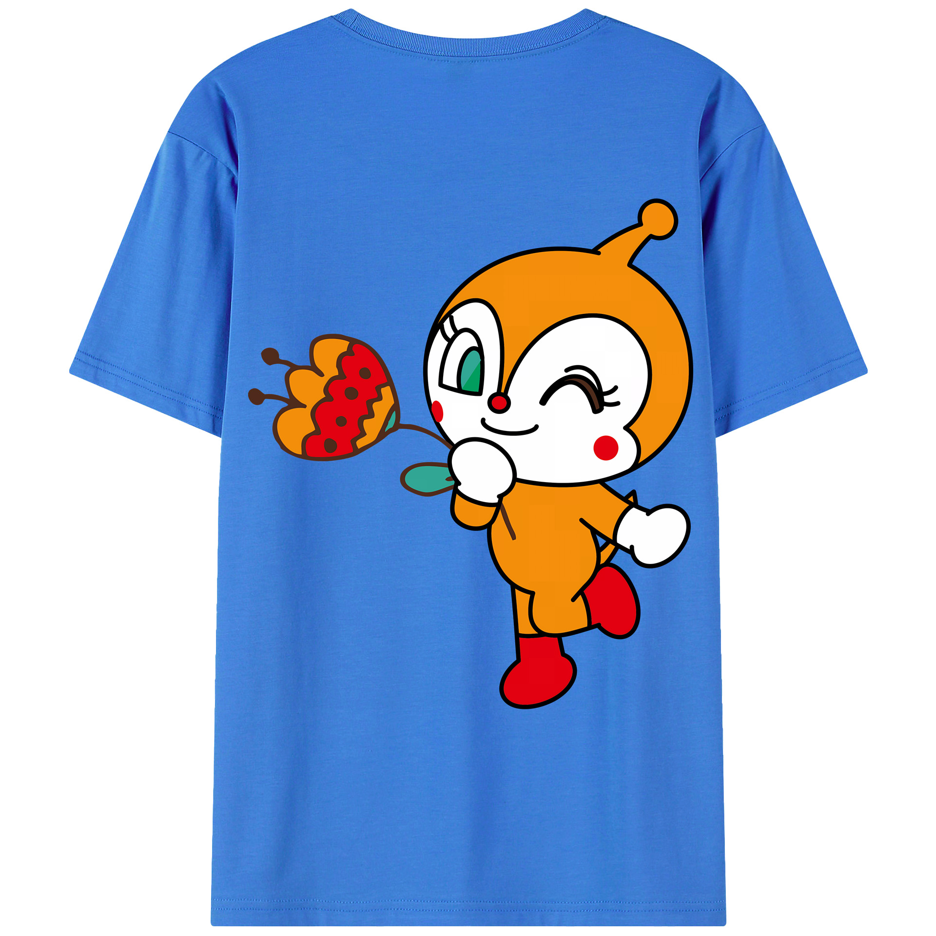 （画像用） アンパンマン Anpanman 綿100％ メンズ半袖Tシャツ（バックプリント） 通気性