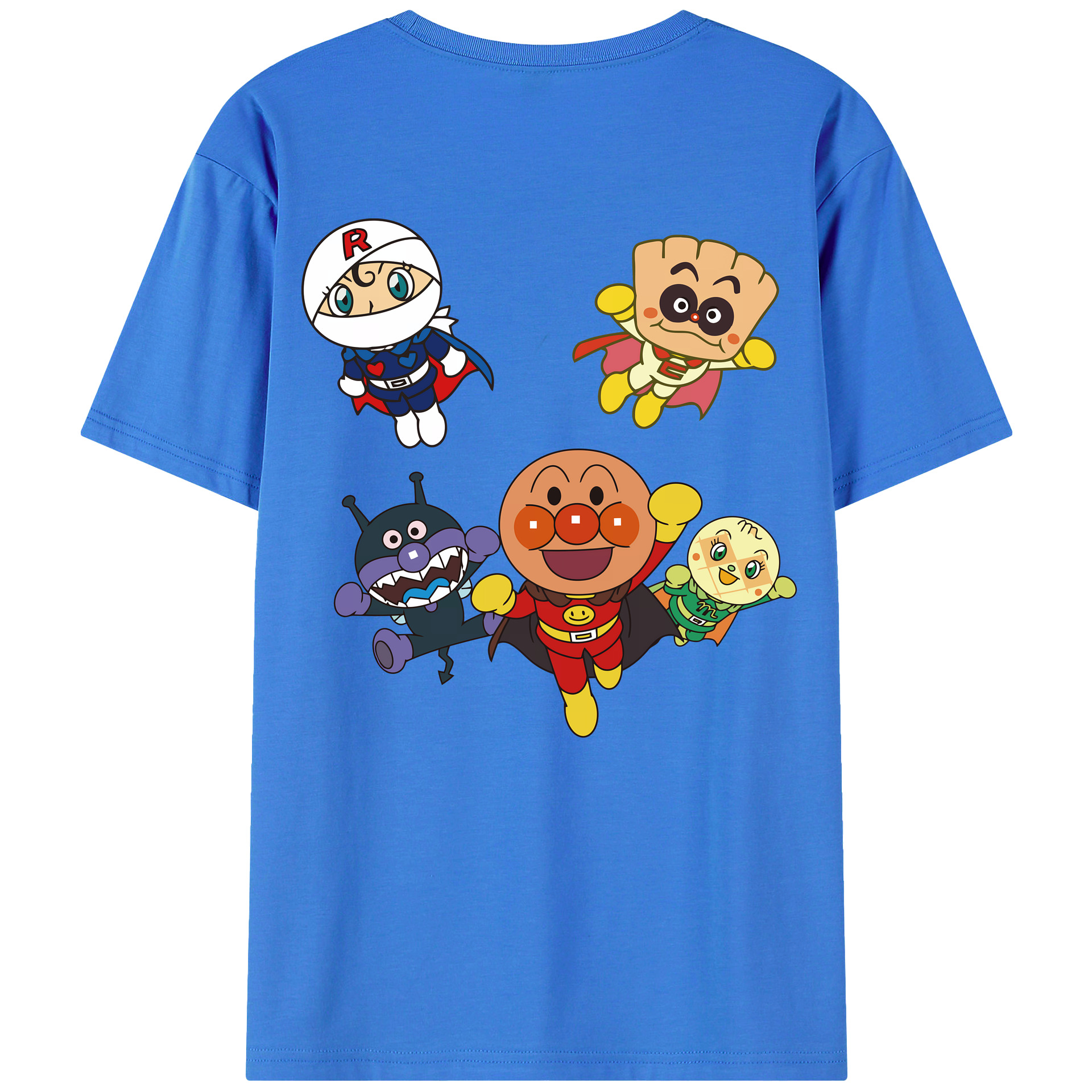 （画像用） アンパンマン Anpanman 綿100％ メンズ半袖Tシャツ（バックプリント） 通気性