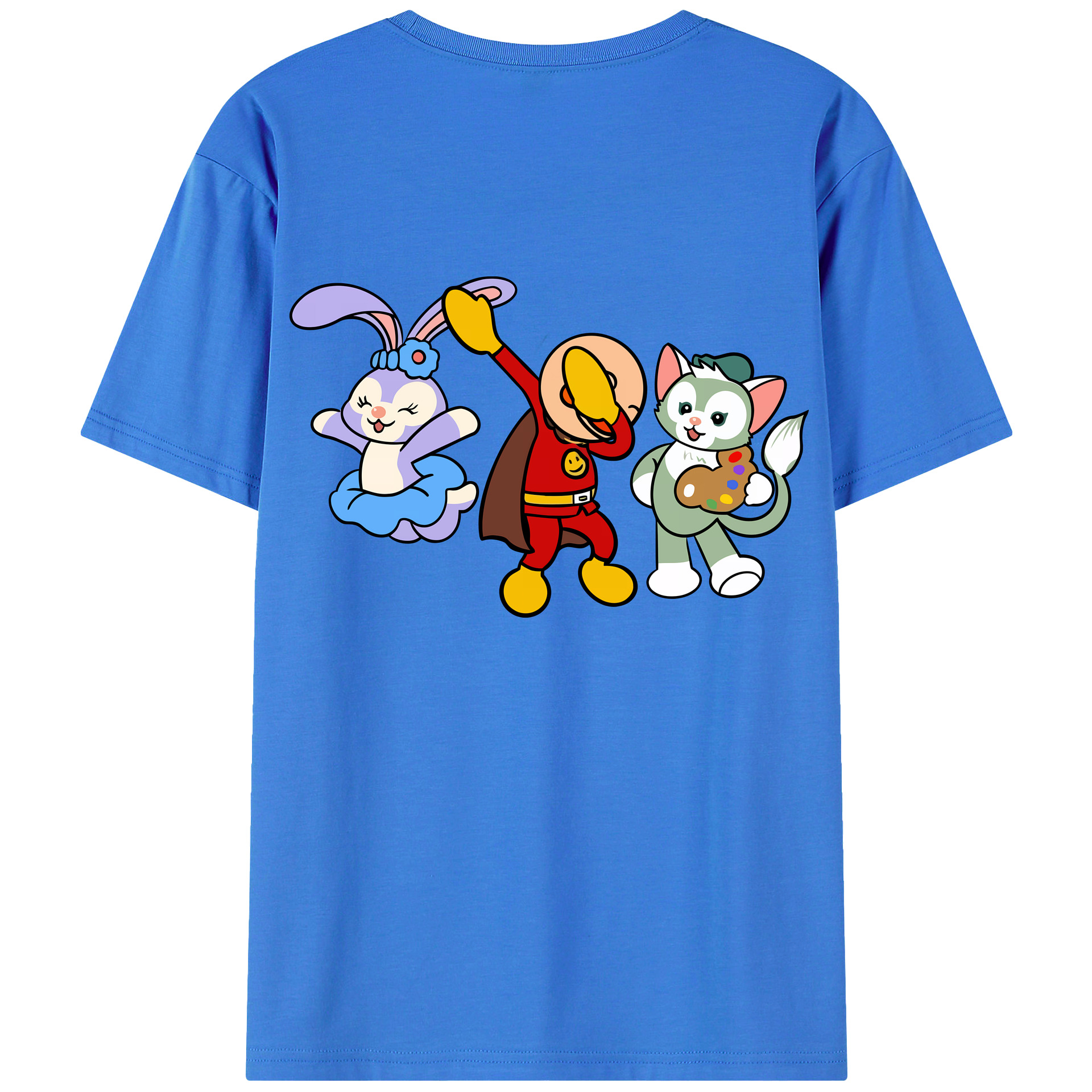 （画像用） アンパンマン Anpanman 綿100％ メンズ半袖Tシャツ（バックプリント） 通気性