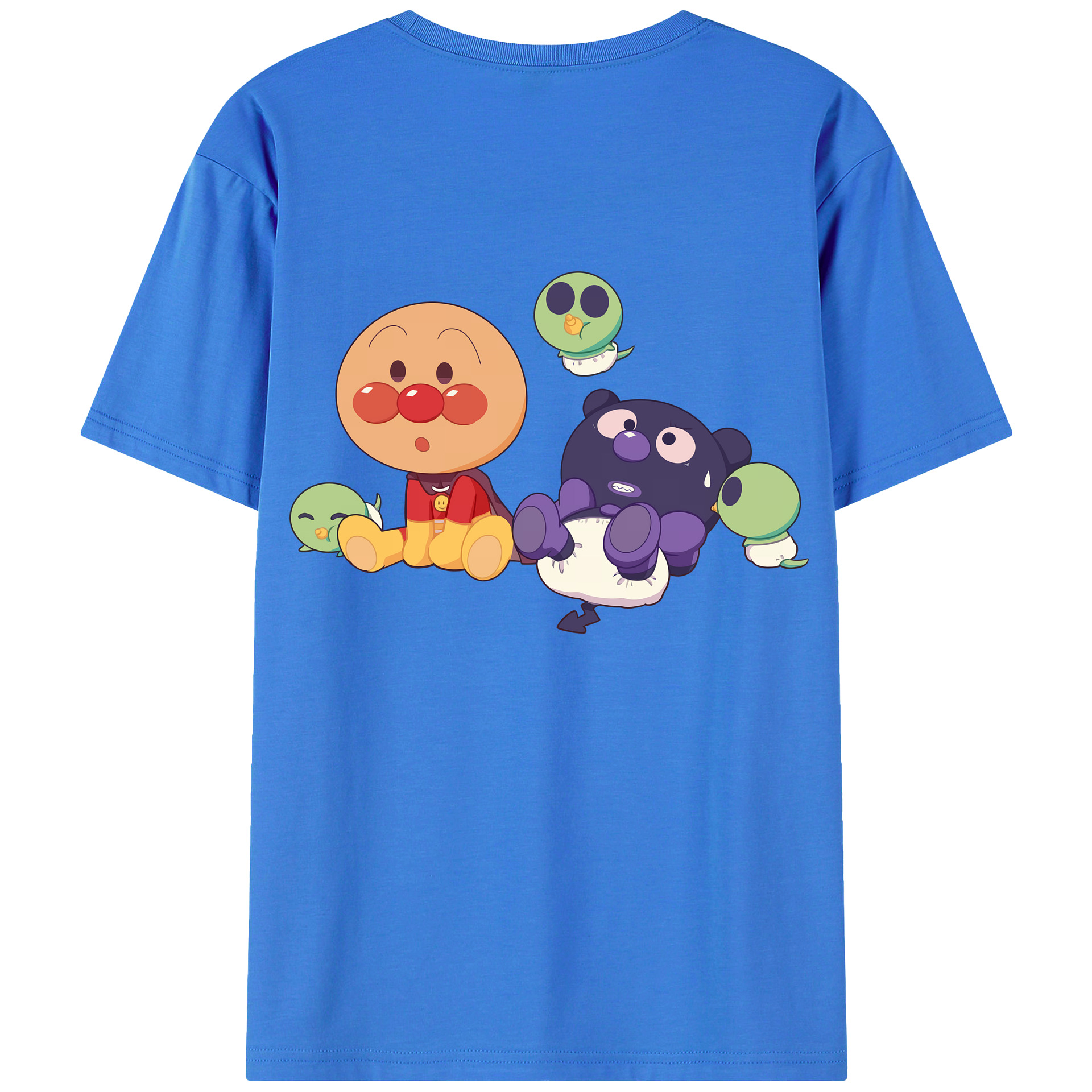 （画像用） アンパンマン Anpanman 綿100％ メンズ半袖Tシャツ（バックプリント） 通気性