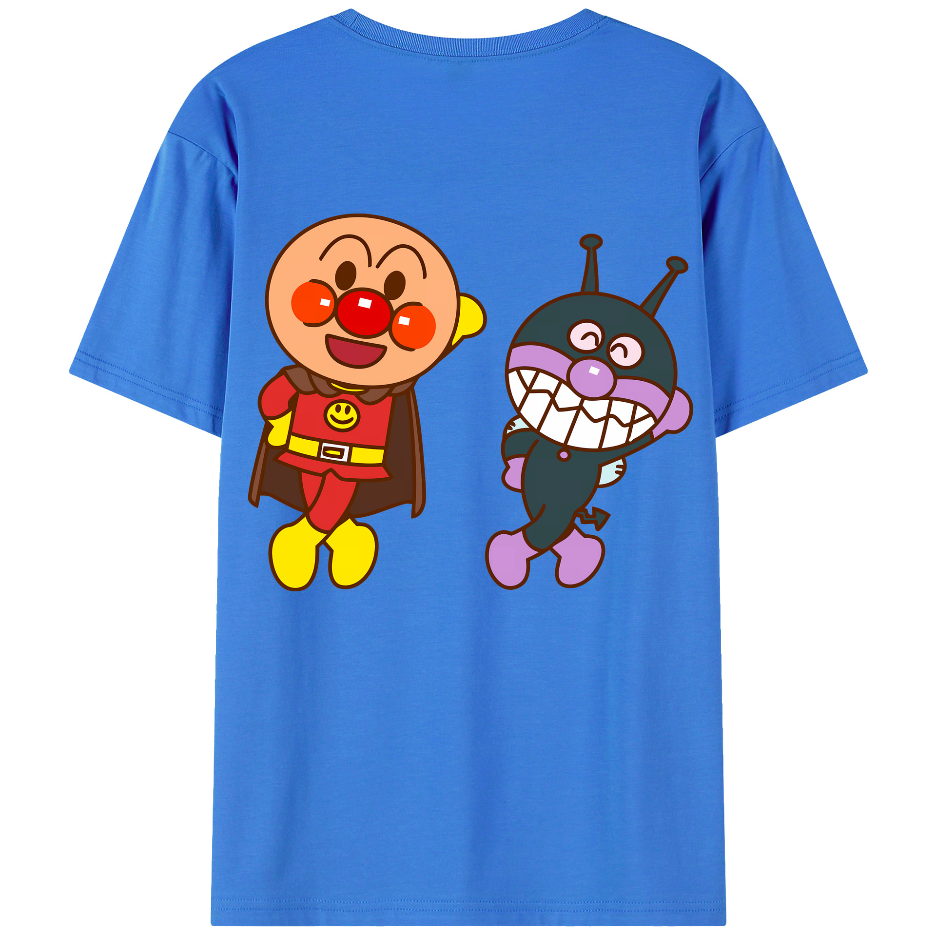 （画像用） アンパンマン Anpanman 綿100％ メンズ半袖Tシャツ（バックプリント） 通気性