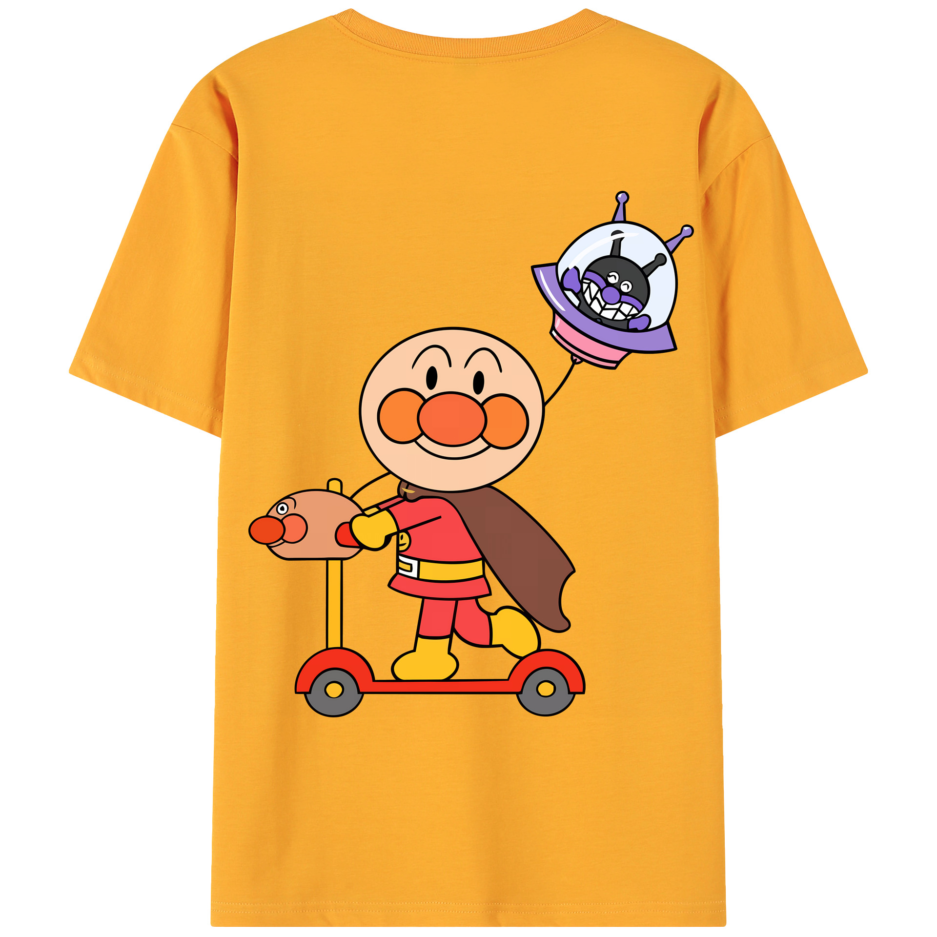（画像用） アンパンマン Anpanman 綿100％ メンズ半袖Tシャツ（バックプリント） 通気性