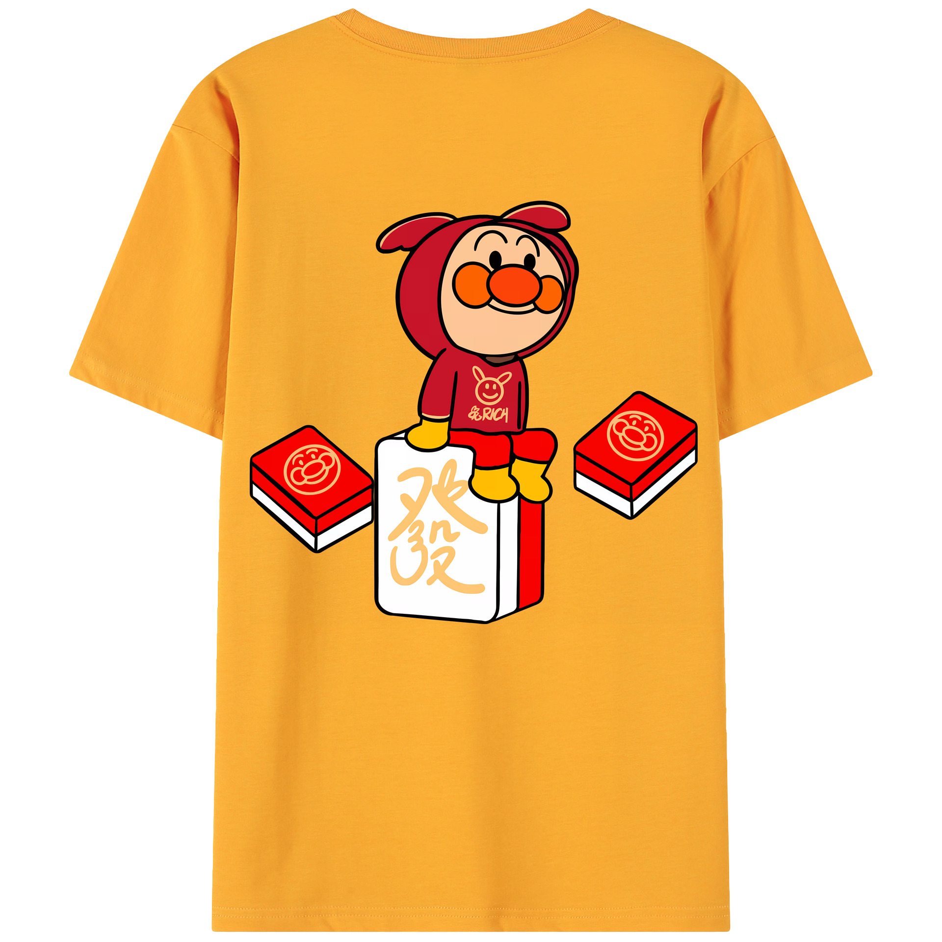（画像用） アンパンマン Anpanman 綿100％ メンズ半袖Tシャツ（バックプリント） 通気性