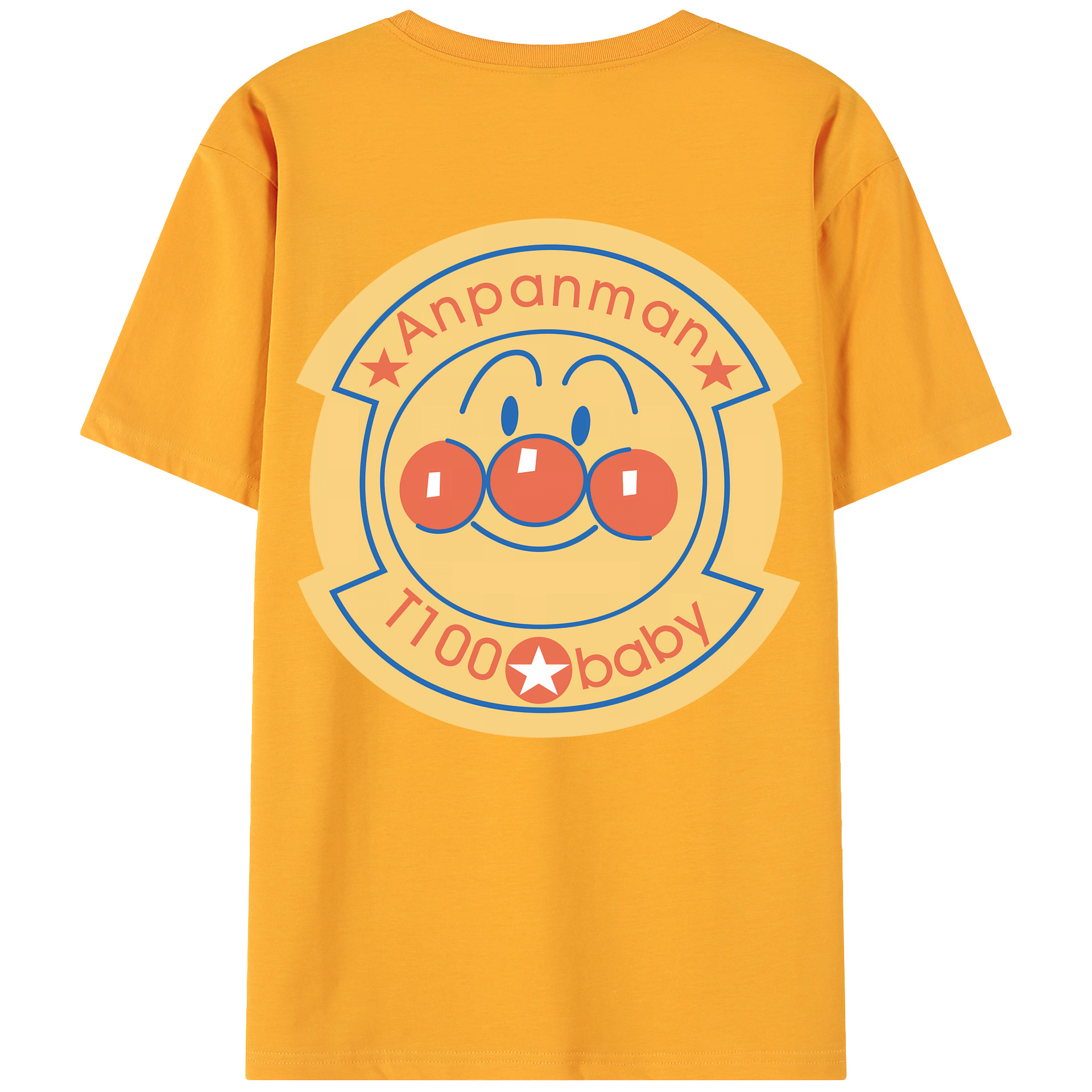 （画像用） アンパンマン Anpanman 綿100％ メンズ半袖Tシャツ（バックプリント） 通気性