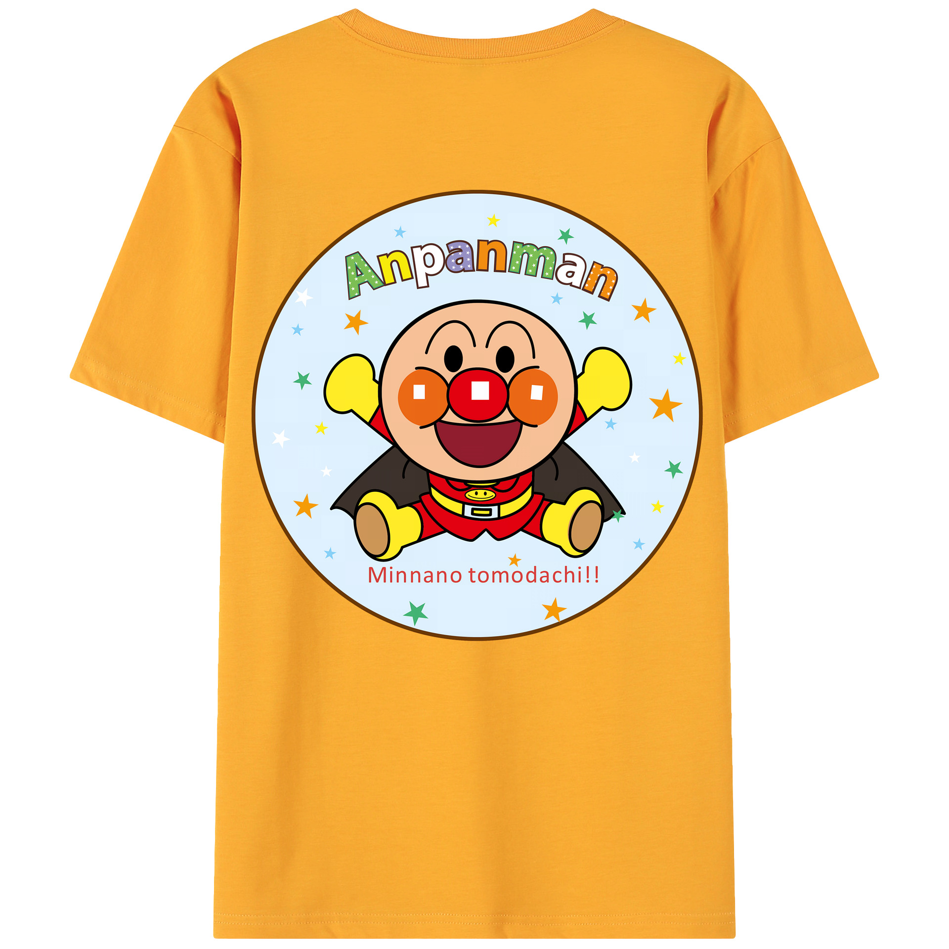 （画像用） アンパンマン Anpanman 綿100％ メンズ半袖Tシャツ（バックプリント） 通気性
