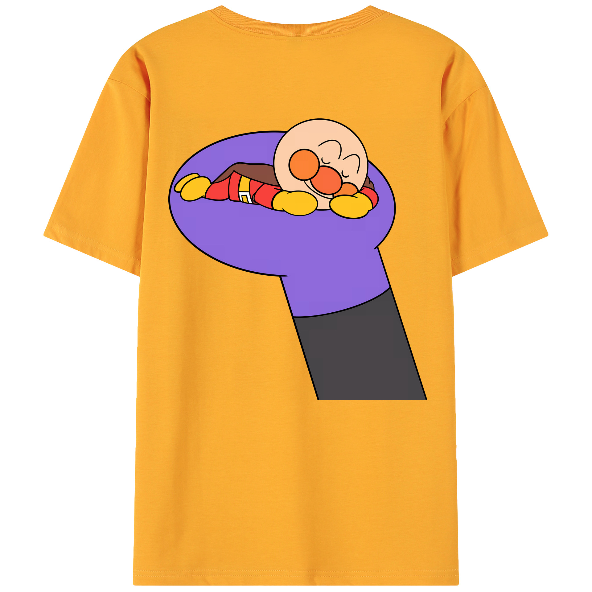 （画像用） アンパンマン Anpanman 綿100％ メンズ半袖Tシャツ（バックプリント） 通気性