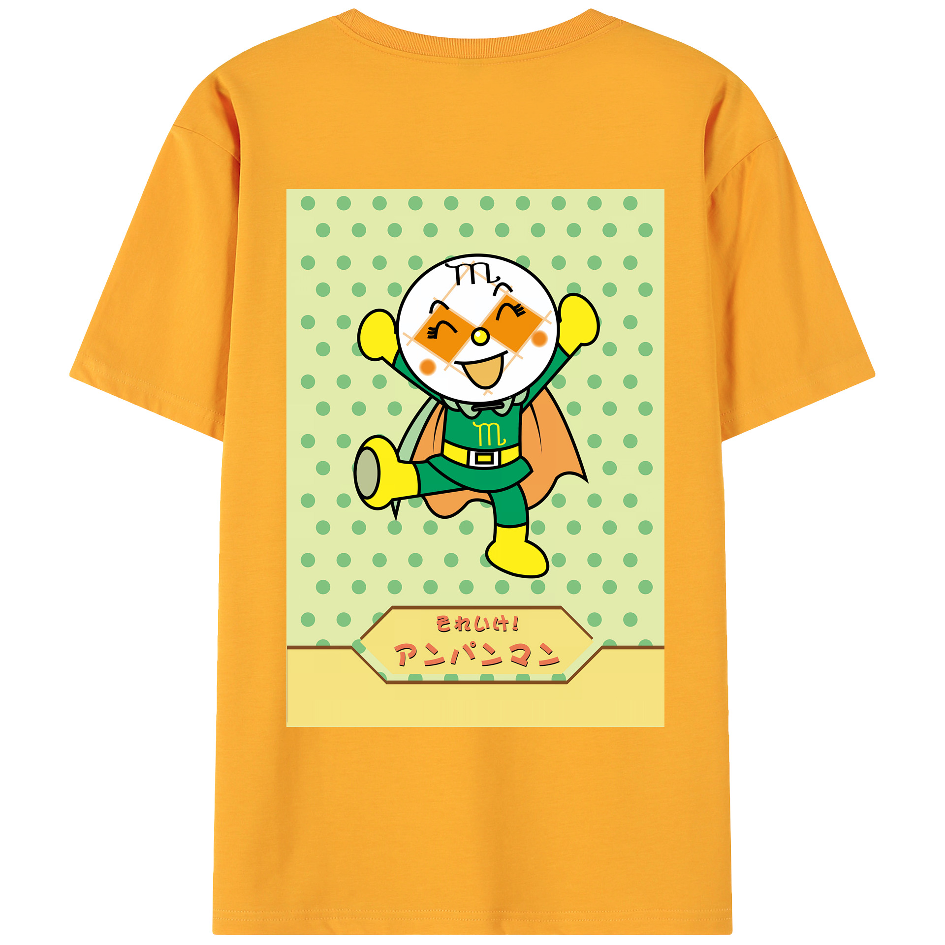 （画像用） アンパンマン Anpanman 綿100％ メンズ半袖Tシャツ（バックプリント） 通気性