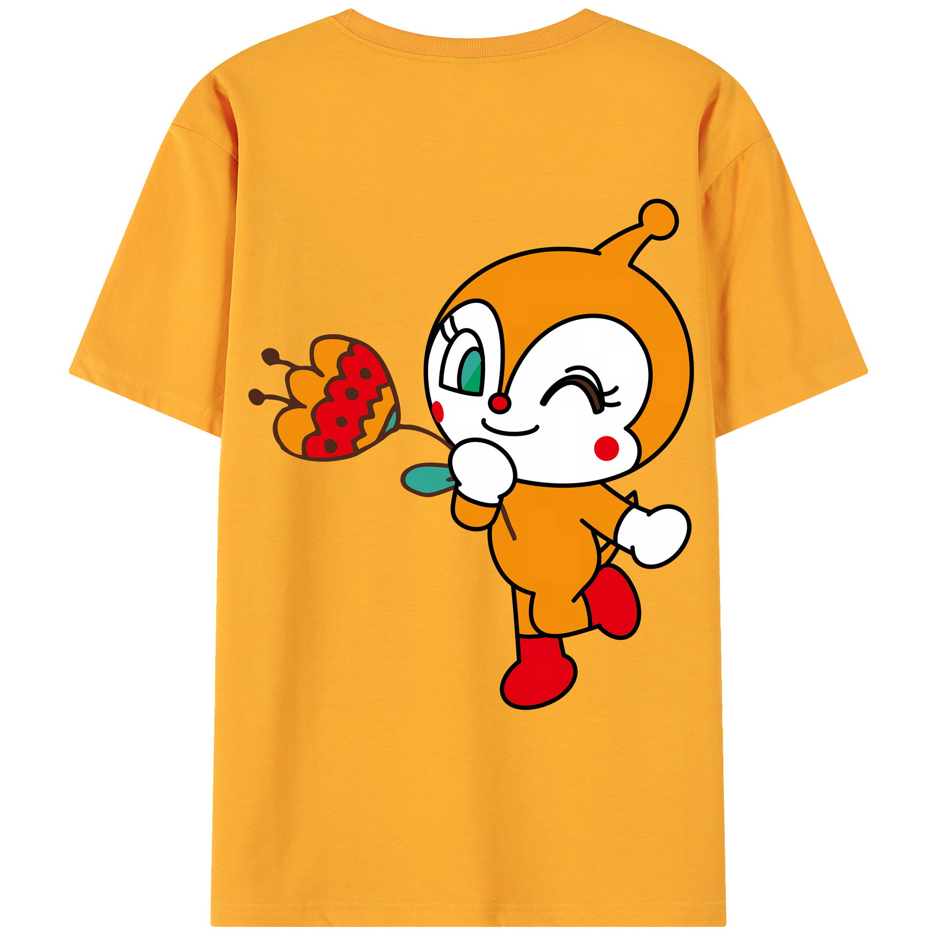 （画像用） アンパンマン Anpanman 綿100％ メンズ半袖Tシャツ（バックプリント） 通気性