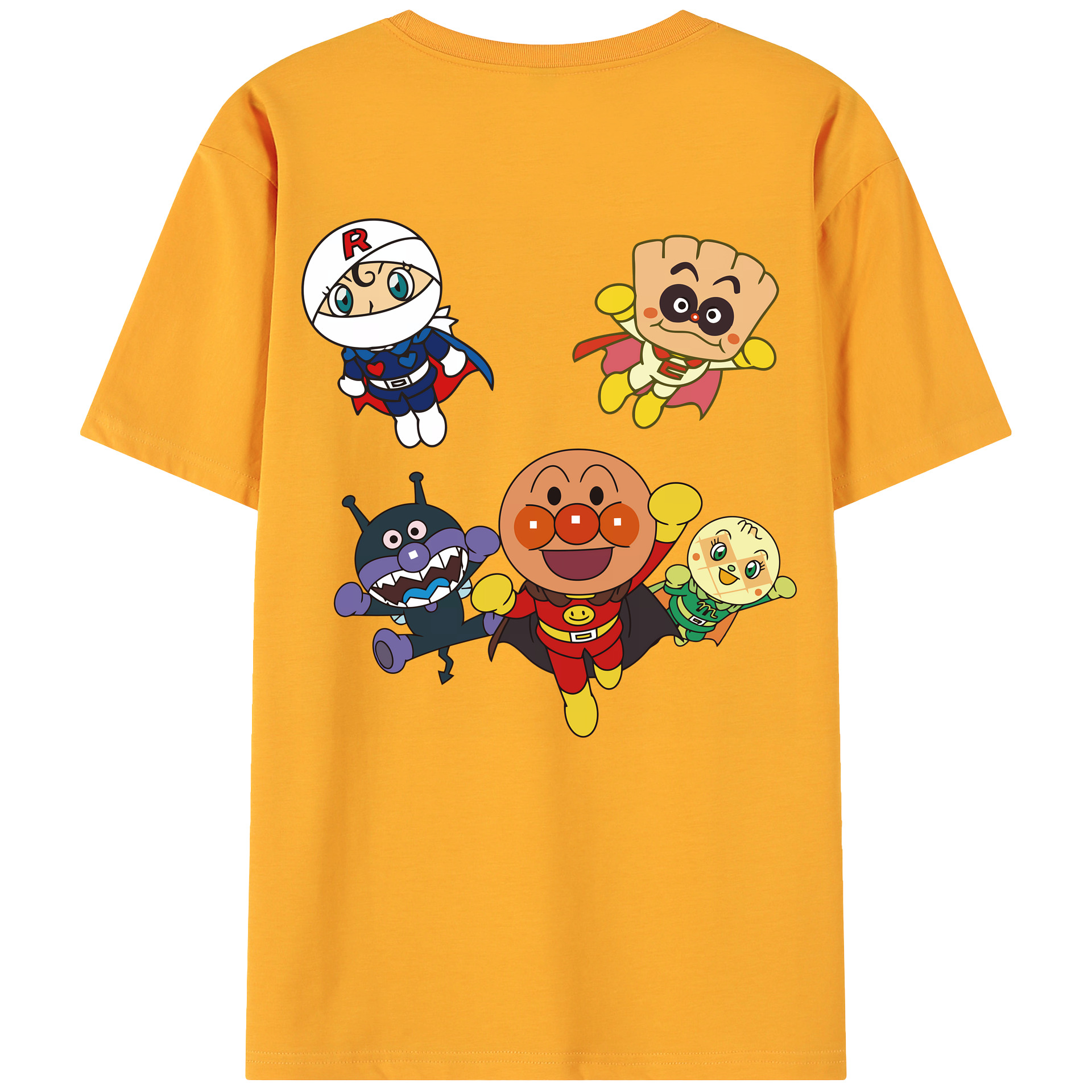 （画像用） アンパンマン Anpanman 綿100％ メンズ半袖Tシャツ（バックプリント） 通気性