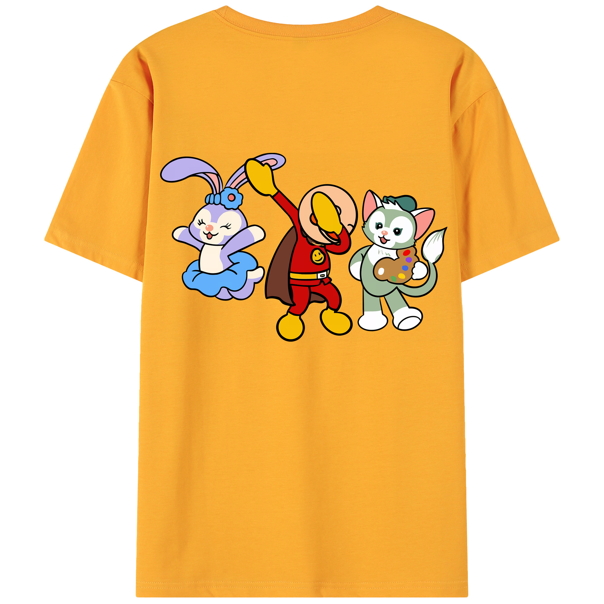 （画像用） アンパンマン Anpanman 綿100％ メンズ半袖Tシャツ（バックプリント） 通気性
