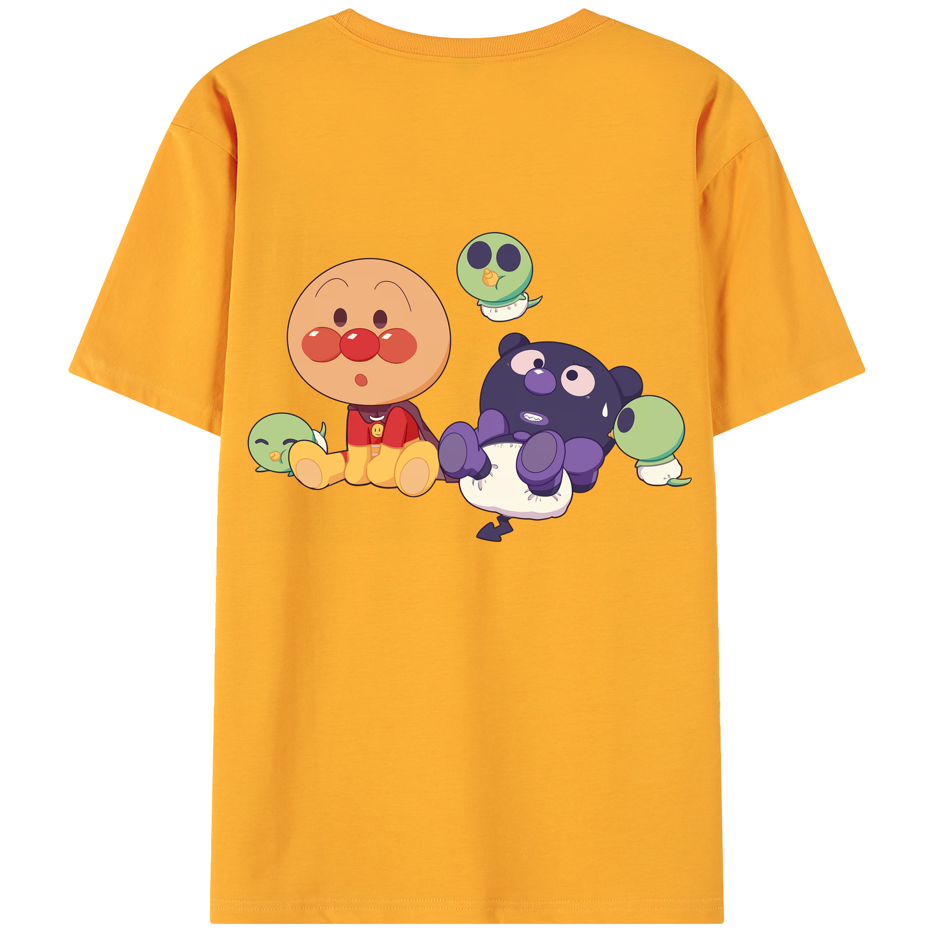 （画像用） アンパンマン Anpanman 綿100％ メンズ半袖Tシャツ（バックプリント） 通気性