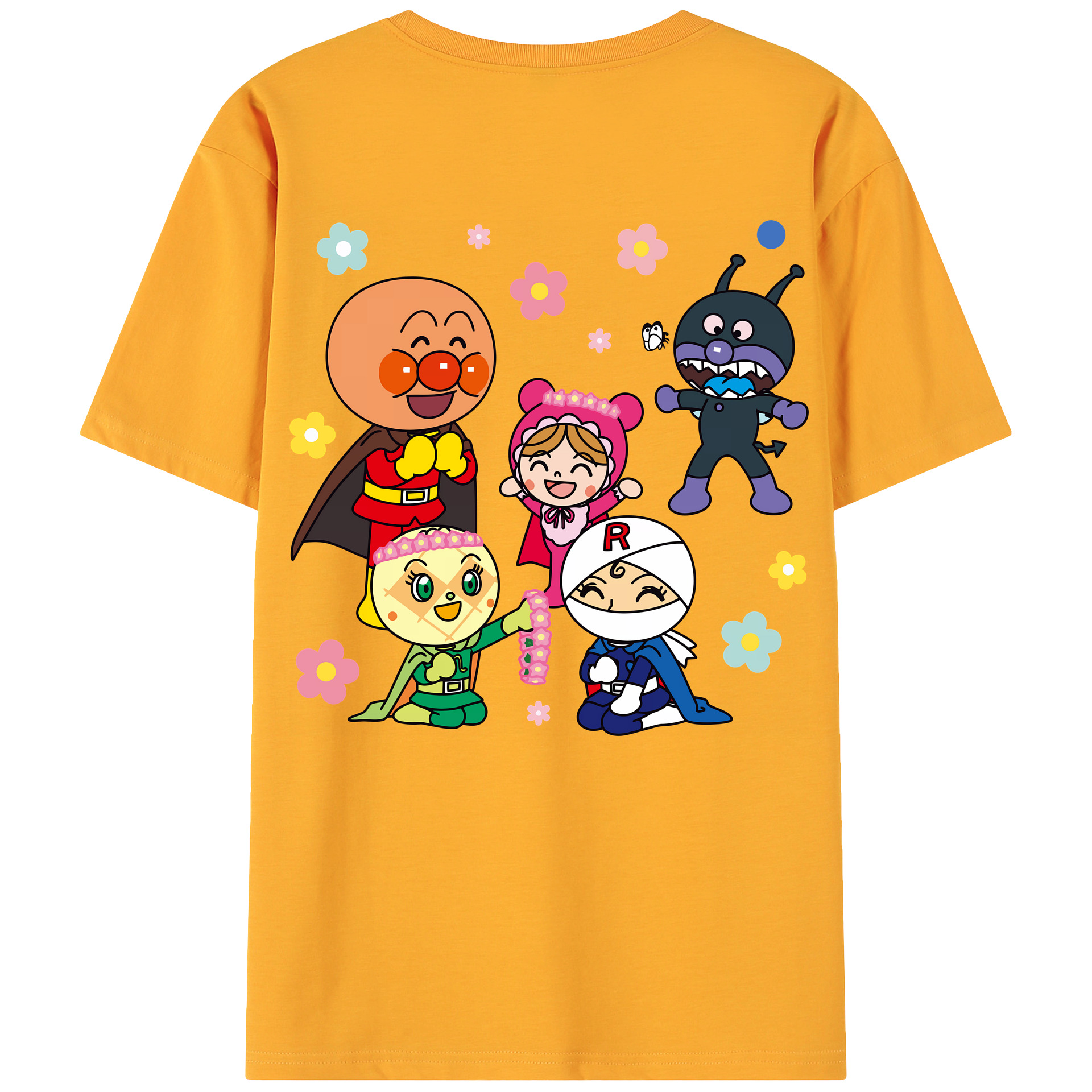 （画像用） アンパンマン Anpanman 綿100％ メンズ半袖Tシャツ（バックプリント） 通気性